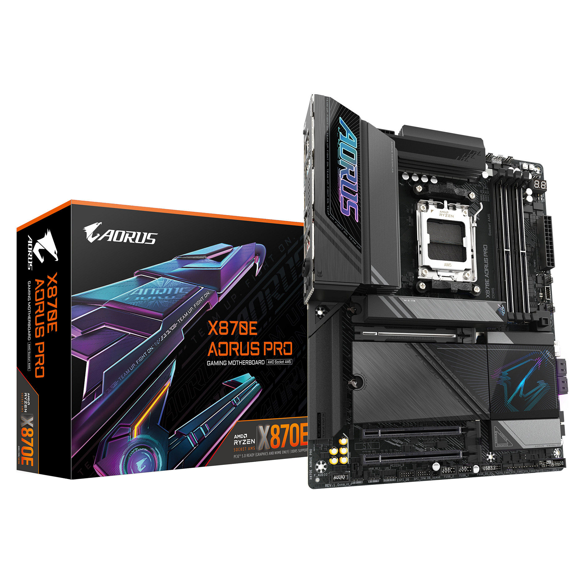 Pllakë amë AMD AM5 Gigabyte X870E AORUS PRO ATX - 1