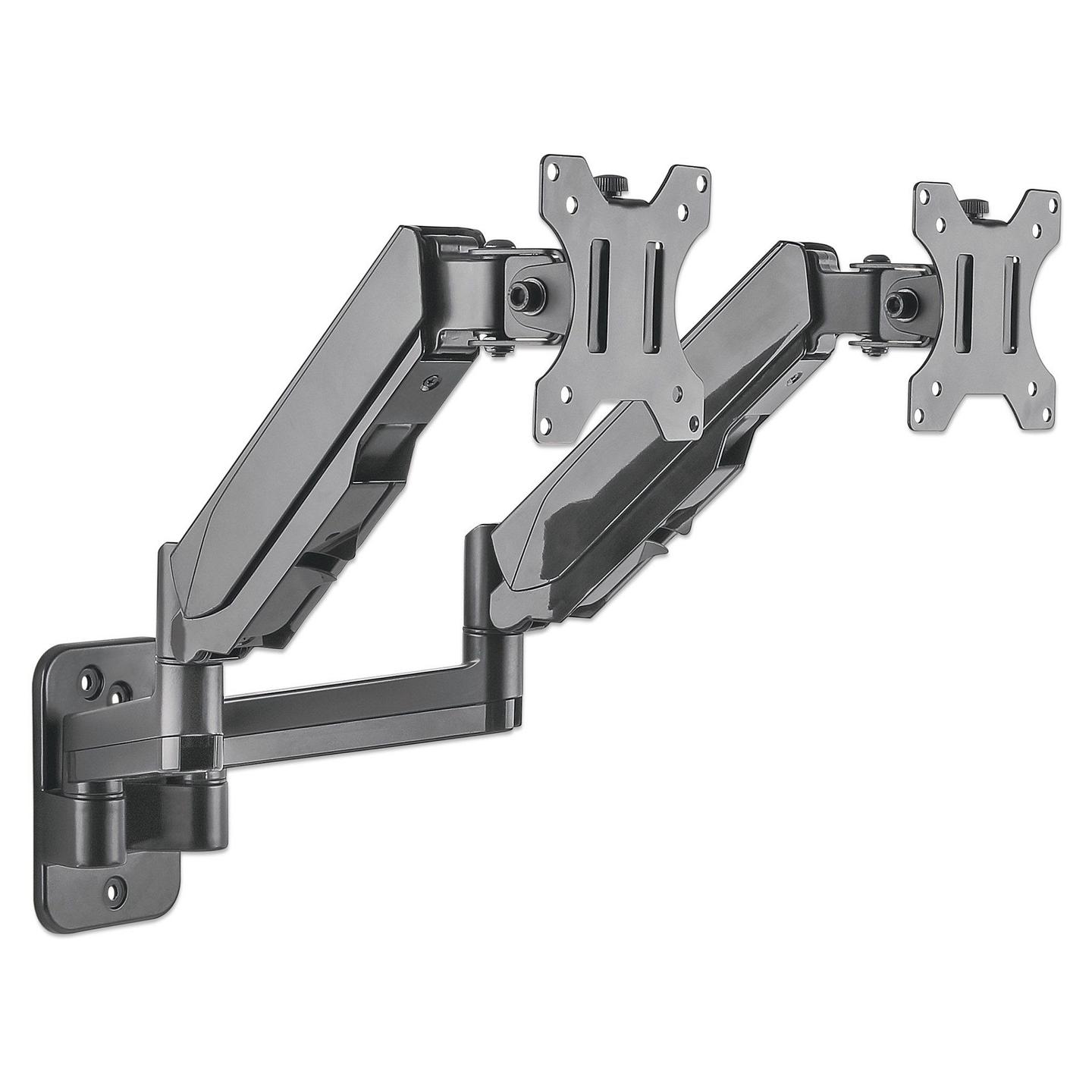 Mbajtëse Muri për Monitor Manhattan 461627 / 2 Monitorë / 17"-32" / 8kg / Full Motion Gas Spring - Zezë - 5
