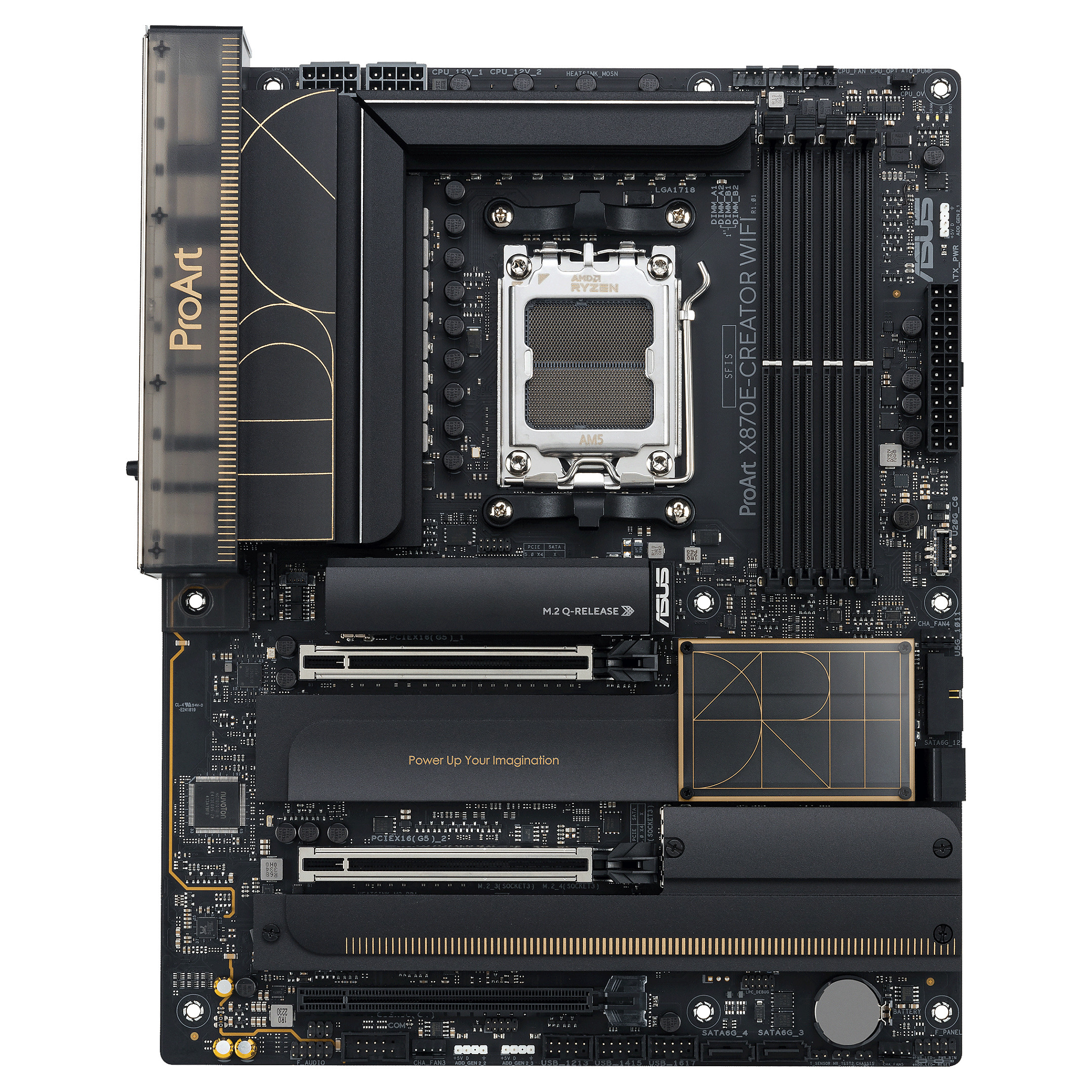 Pllakë Amë ASUS ProArt X870E-CREATOR WIFI / AMD AM5 / X870E / DDR5 / ATX / Wi-Fi 7 / 10GbE + 2.5GbE LAN - 8