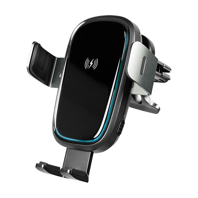 Adapter telefoni për veturë LogiLink PA0277 / Wireless Charging / Gravity Trigger / 360° / 15W – Zezë