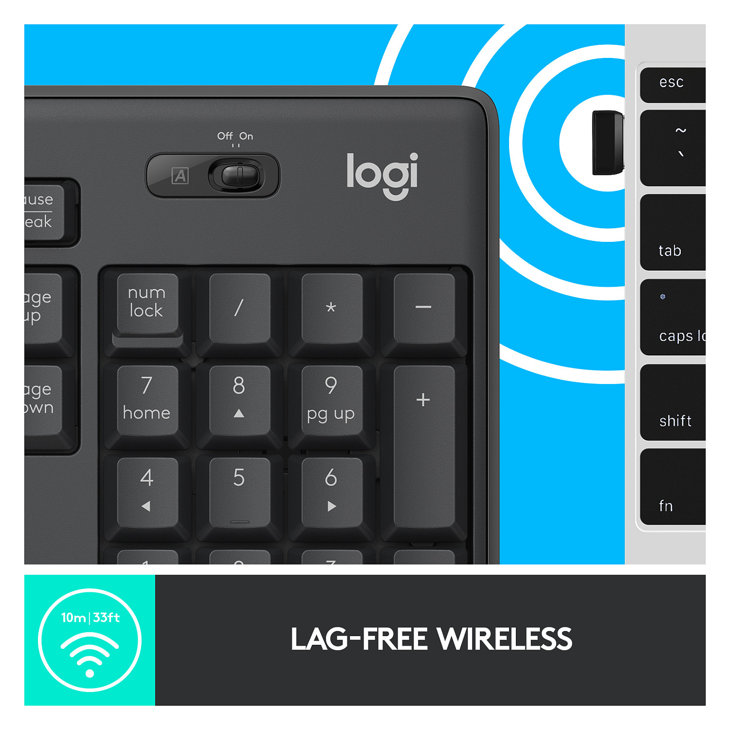 Set Tastierë dhe Maus Logitech MK295 Silent wireless Combo Graphite QWERTY US - 13