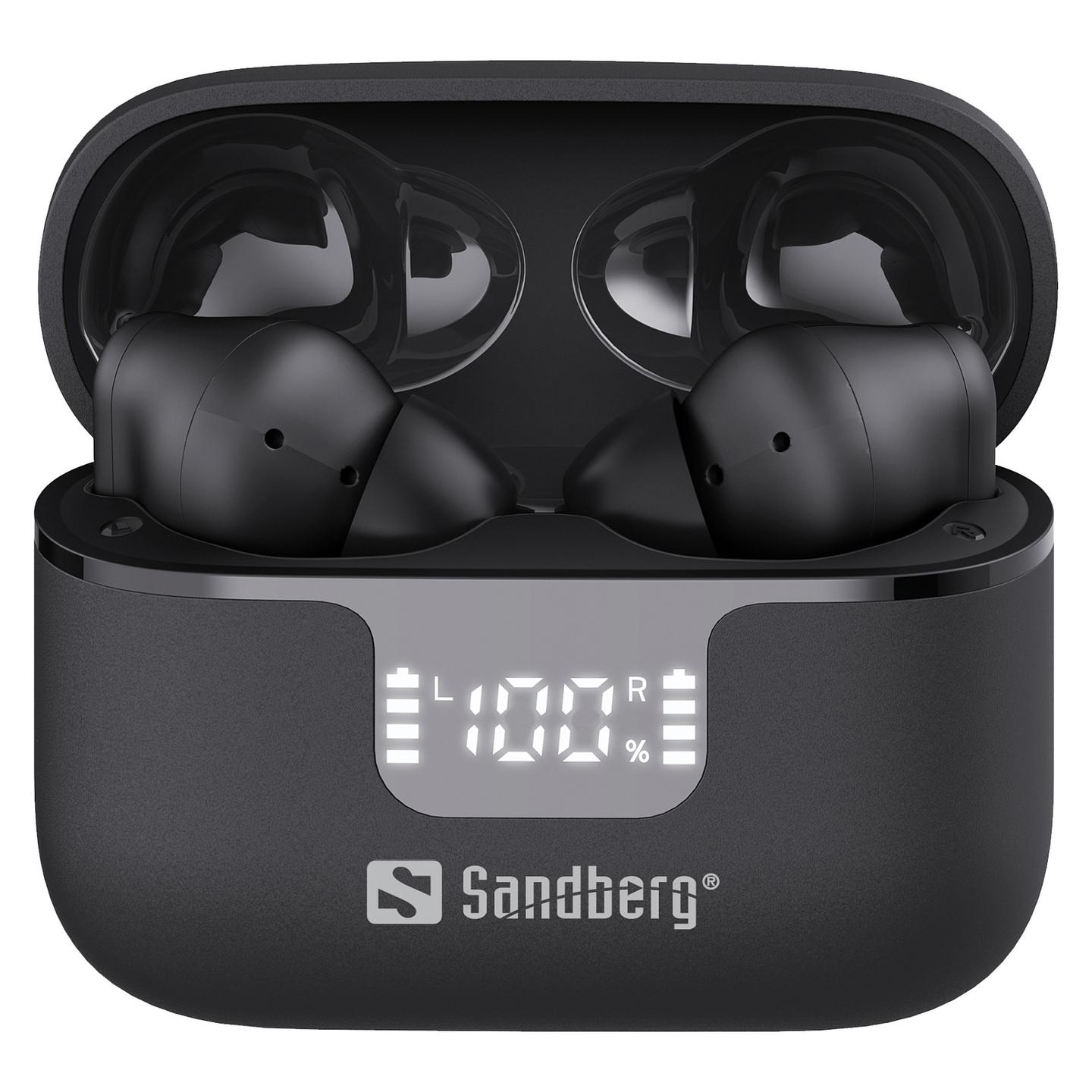 Kufje pa kabllo Sandberg Wireless Earbuds ANC+ENC 126-52 / TWS / Bluetooth 6.0 / 10mm / 20-20000Hz / ANC / ENC - Zezë - 3