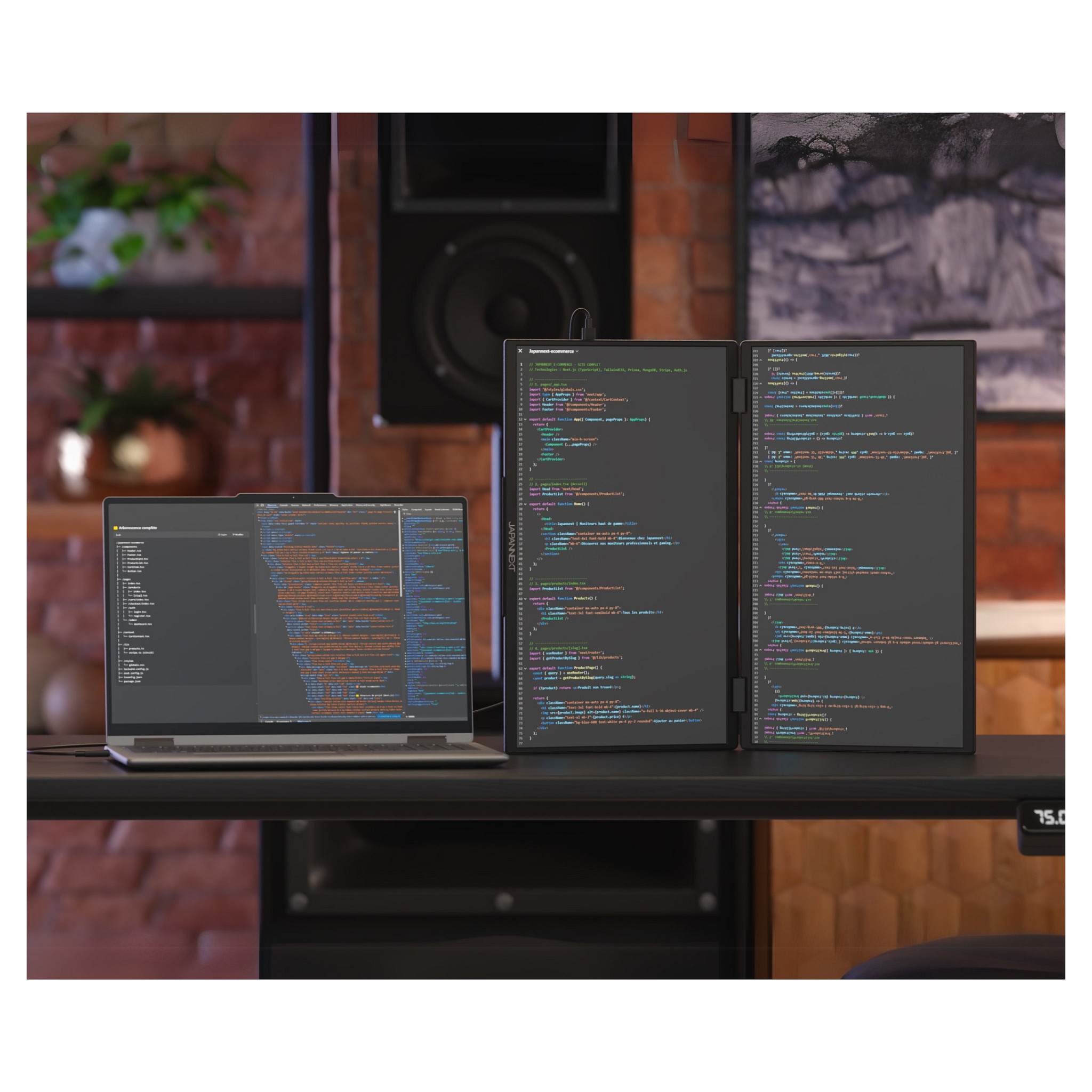 Monitor JapanNext Dual JN-DMD-IPS156F / 15,6"/ Full HD IPS LCD / 60Hz / 20ms / HDMI - Zezë - 7