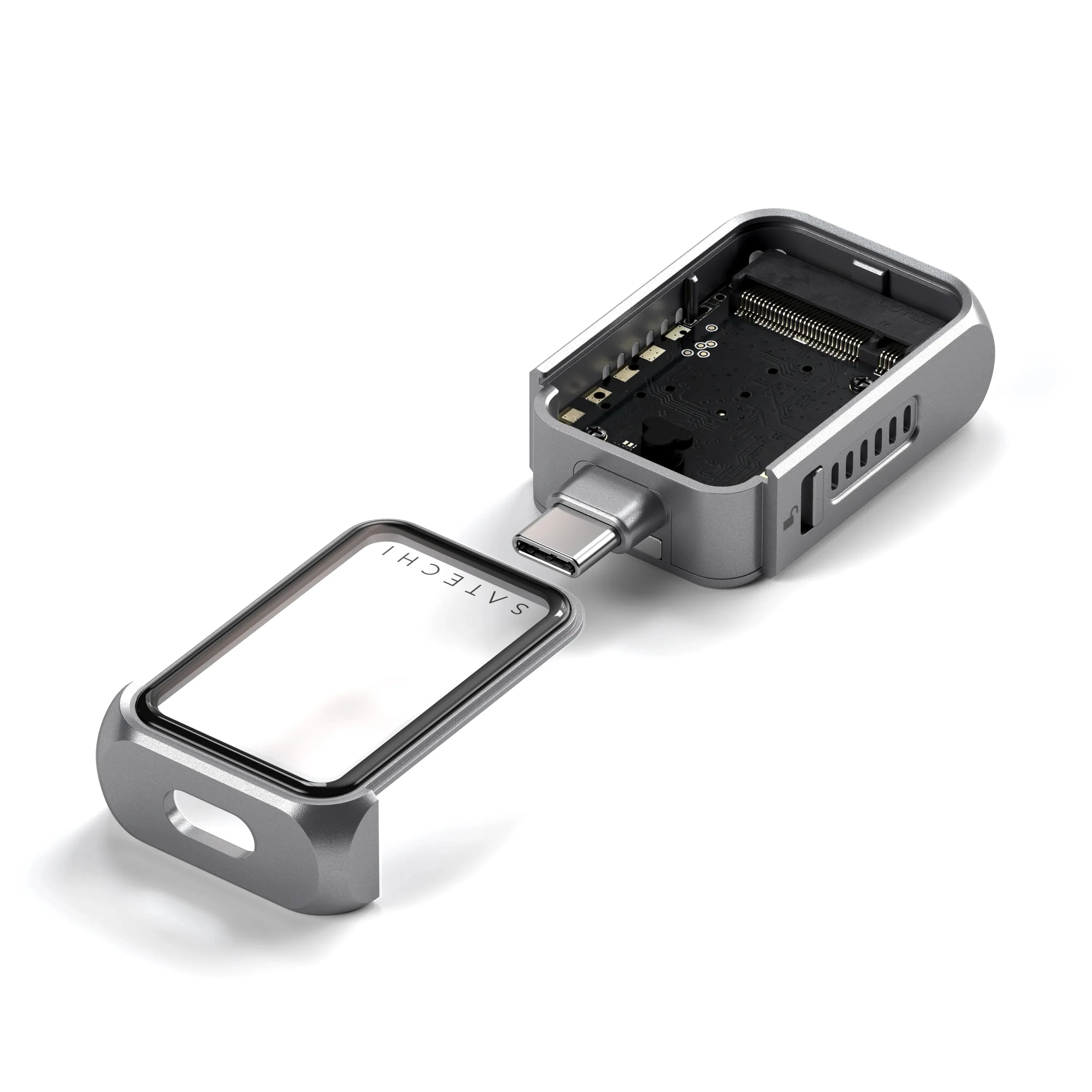 Këllëf për Disqe NVMe Satechi Mini / M.2 2230 / NVMe / USB-C 3.2 Gen 2 / 10 Gbps - Hiri Hapësinor - 2