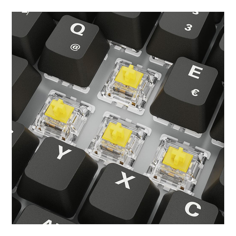 Tastierë Gaming Sharkoon SGK50 S3 PBT Gateron G Pro 3.0 Yellow Wired / QWERTZ / German Language - Zezë - 3