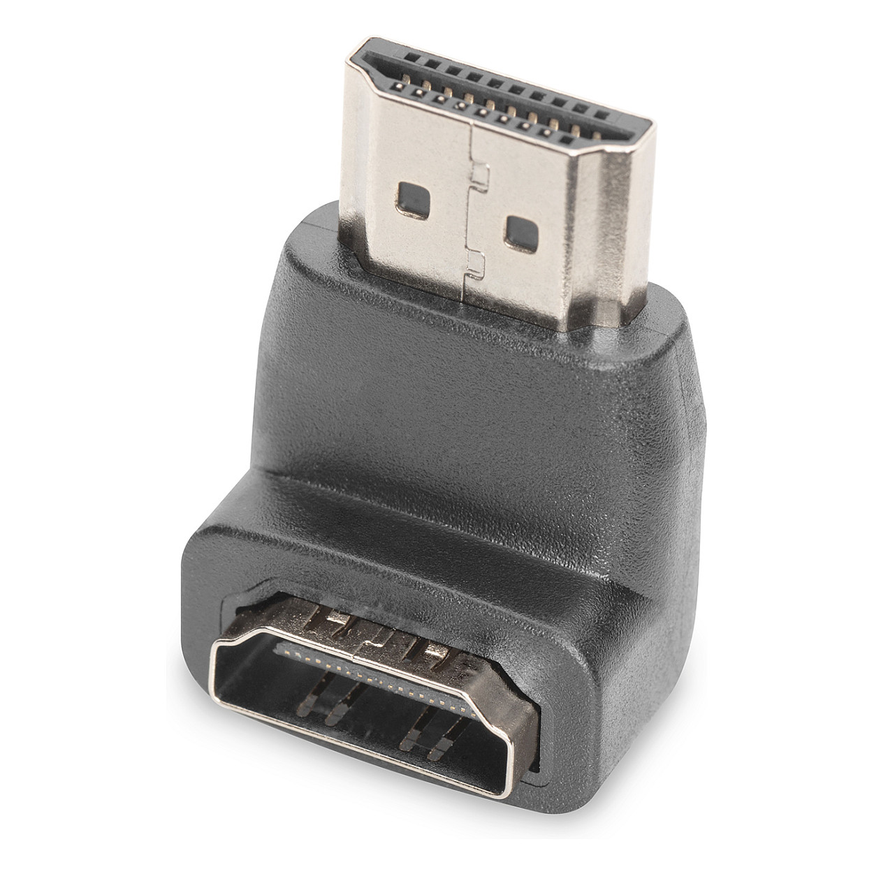 Kabllo HDMI DIGITUS / 90° këndor / Gold - Zezë - 3
