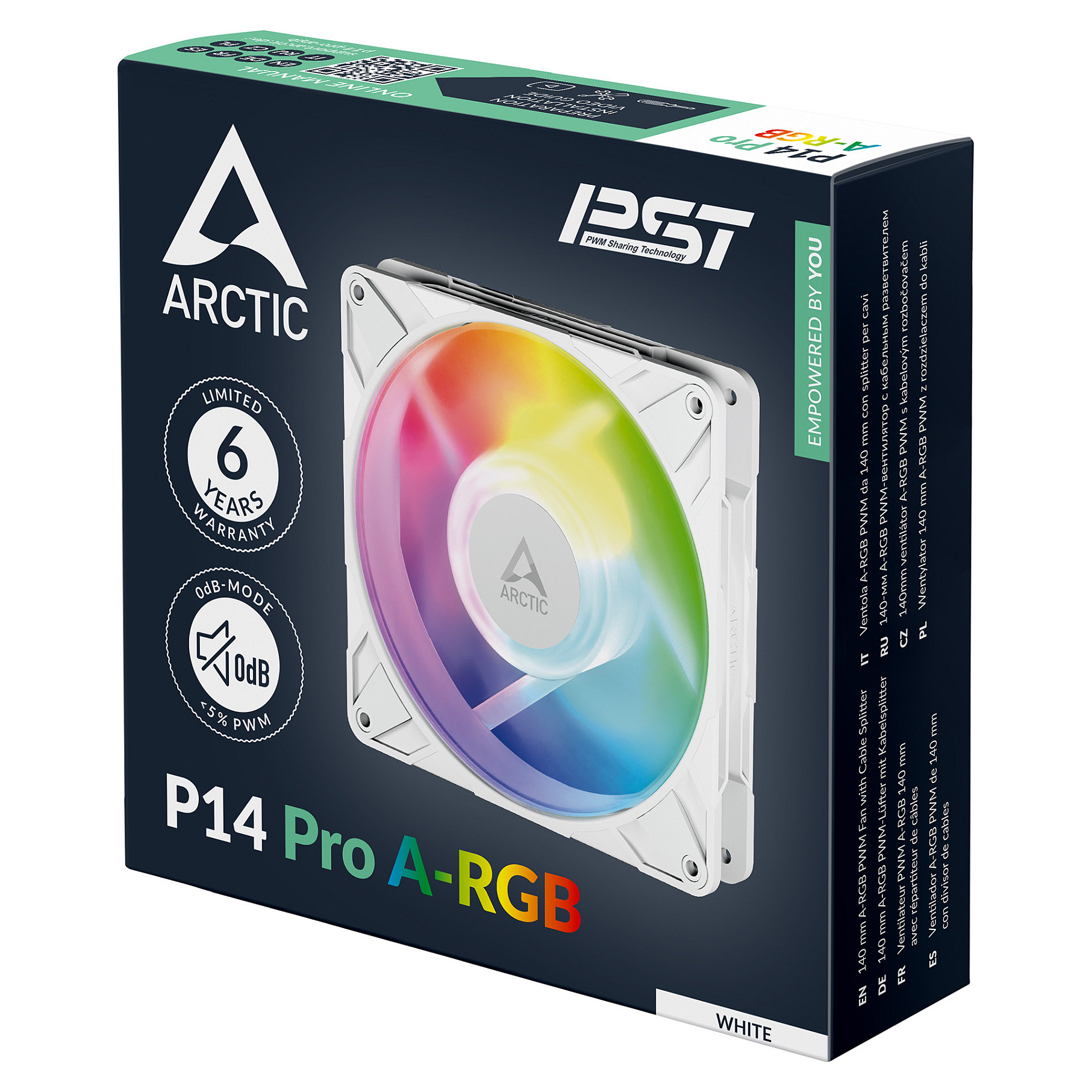 Ftohës për Kasë ARCTIC P14 Pro A-RGB – Bardhë - 8