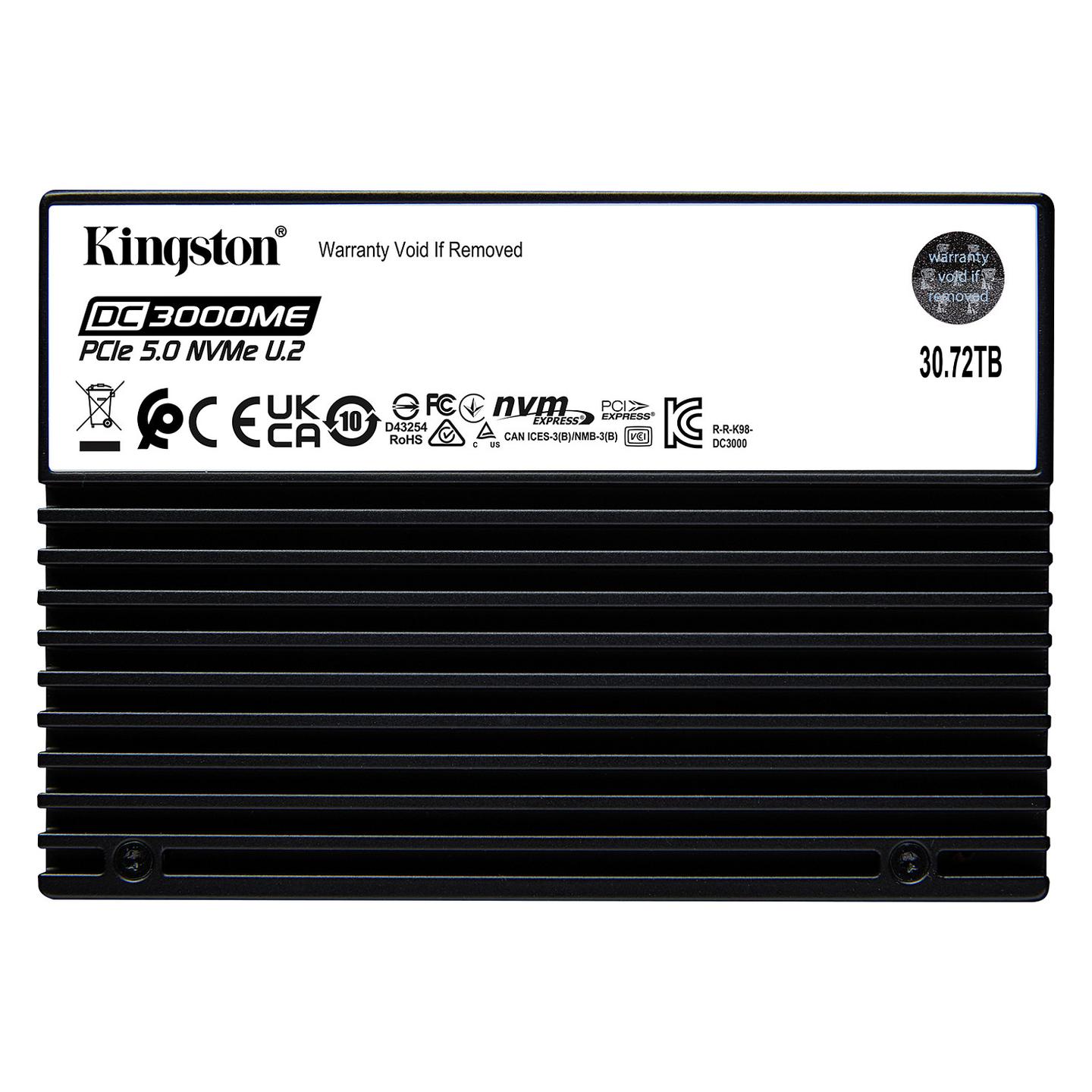 SSD e Brendshme Kingston DC3000ME, 30.72TB, U.2 2.5", PCIe 5.0 x4 NVMe, 14000MB/s Read, 9700MB/s Write
