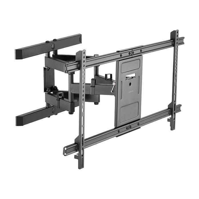 Mbajtëse për TV LogiLink BP0115 , 43–90" , deri 60kg , për mur , e pjerrët , e rrotullueshme , VESA 300x200–800x400 - Zezë 