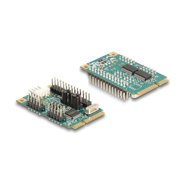 Kartë Zgjerimi Mini PCI Express Delock 95277 / Mini PCIe Full Size / 2x RS-232 DB9 + 1x Parallel DB25 / 460.8Kbps / WCH382L - 2