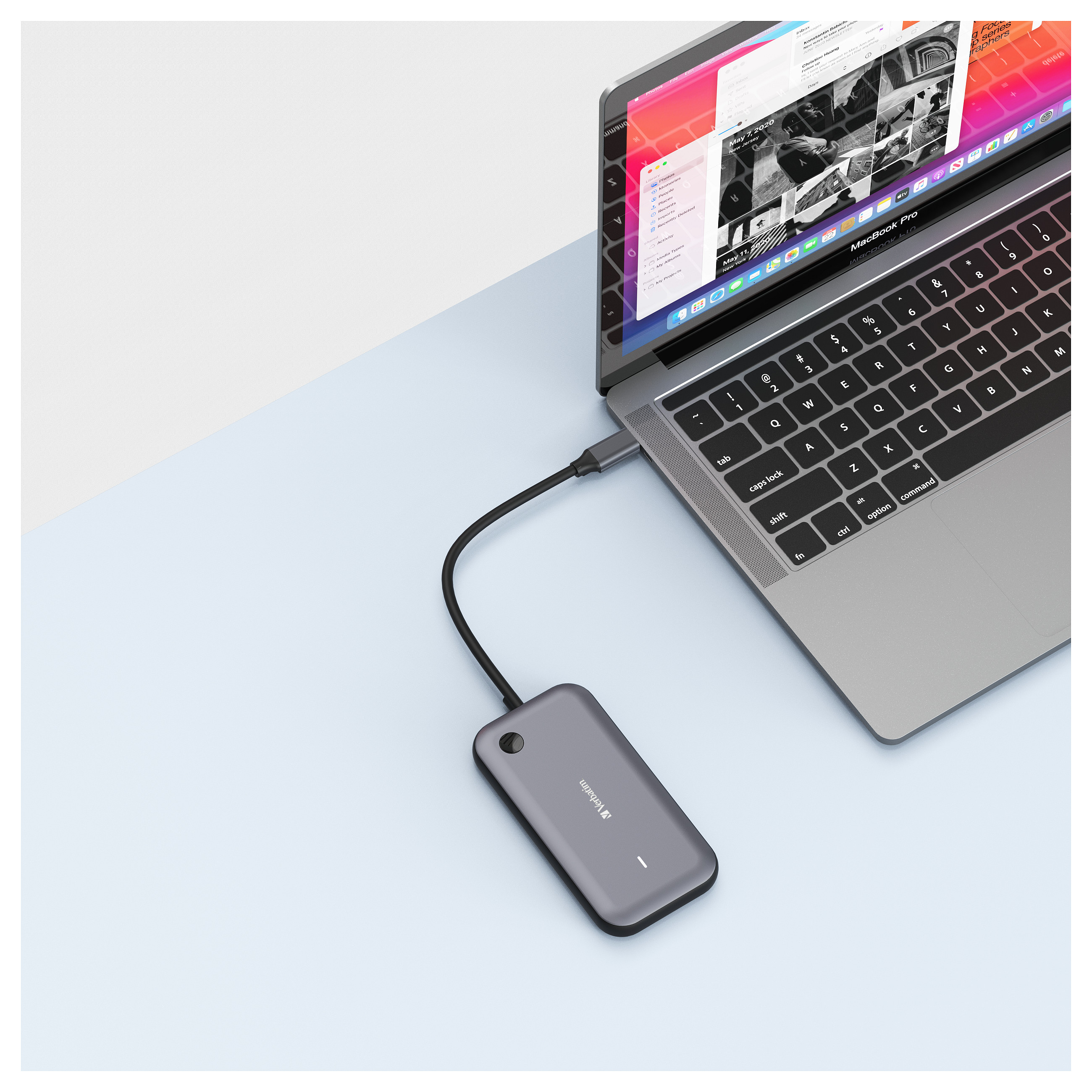 HUB Verbatim WDA-01 / USB-C / Wireless Display Adapter / HDMI - VGA - 4
