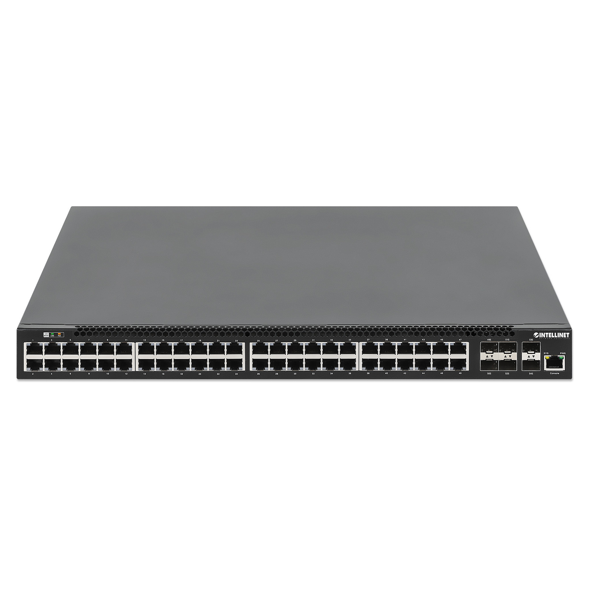 Switch INTELLINET / Managed / PoE+ / 48x Gigabit + 6x 10GbE / 850W - 3