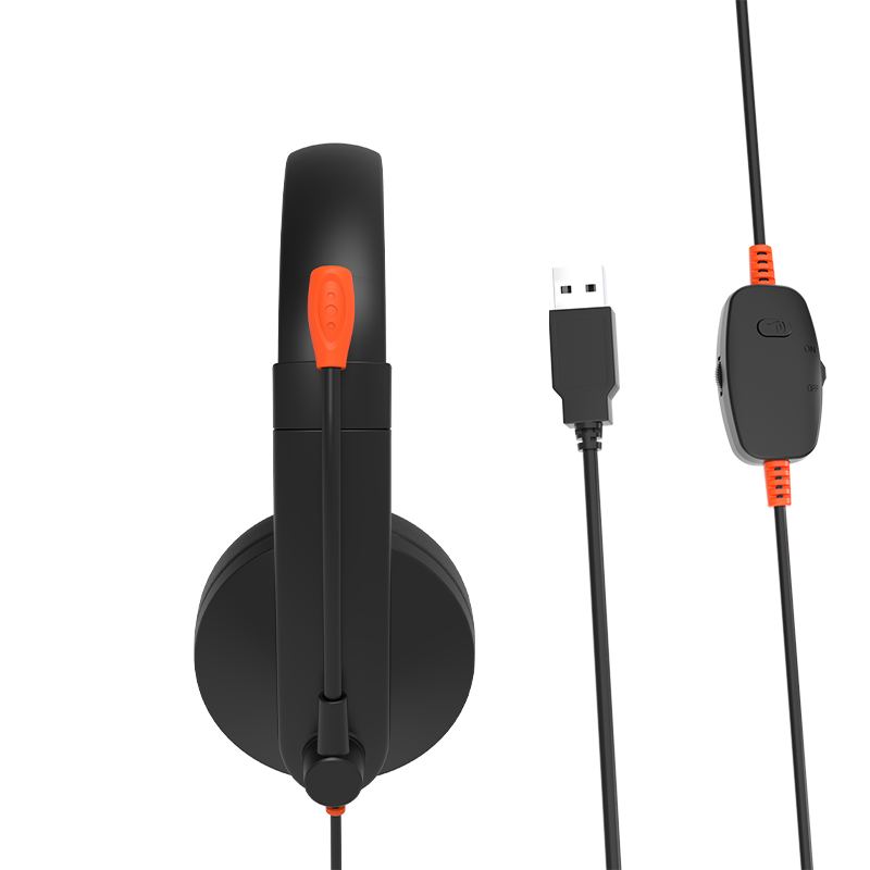 Kufje me kabllo Meetion HP003U Telephone / USB 1.8 m / Rrotullues 180° - Zezë - 5
