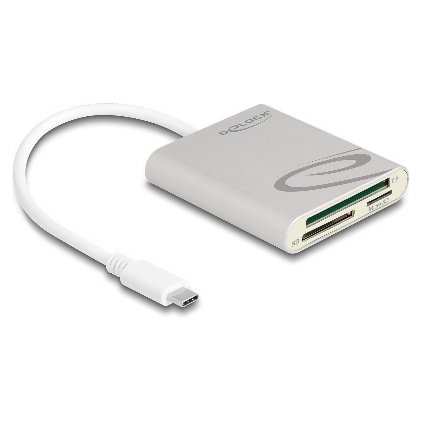 Lexues Kartelash DeLOCK 91005 / CF / SD / SDHC / SDXC / microSD / microSDHC / microSDXC / MMC / USB 3.2 Gen 1 / USB-C / 5 Gbit/s - Gri - 1