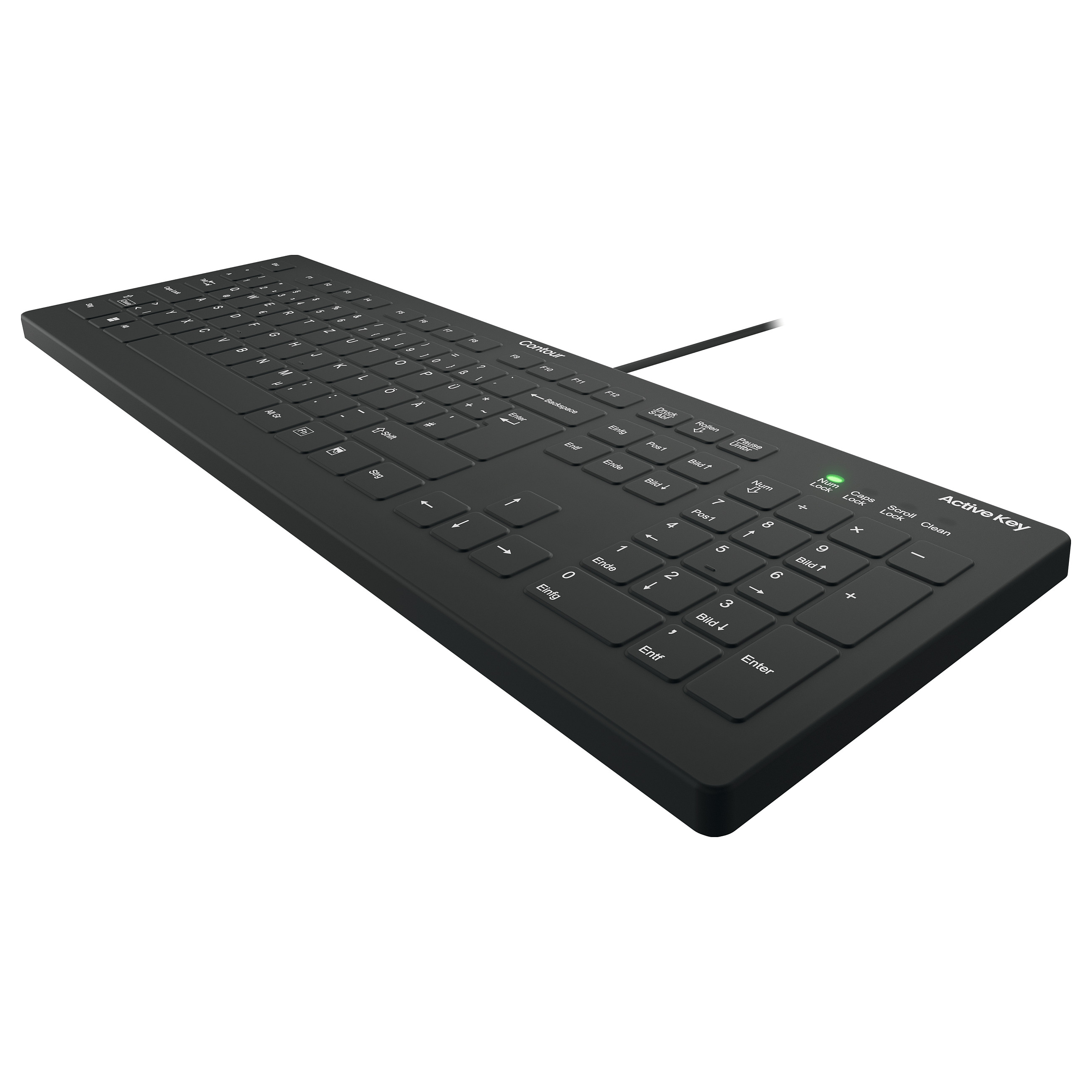 Tastierë Me kabllo Cherry AK-C8112 Medical / QWERTZ – Zezë - 3