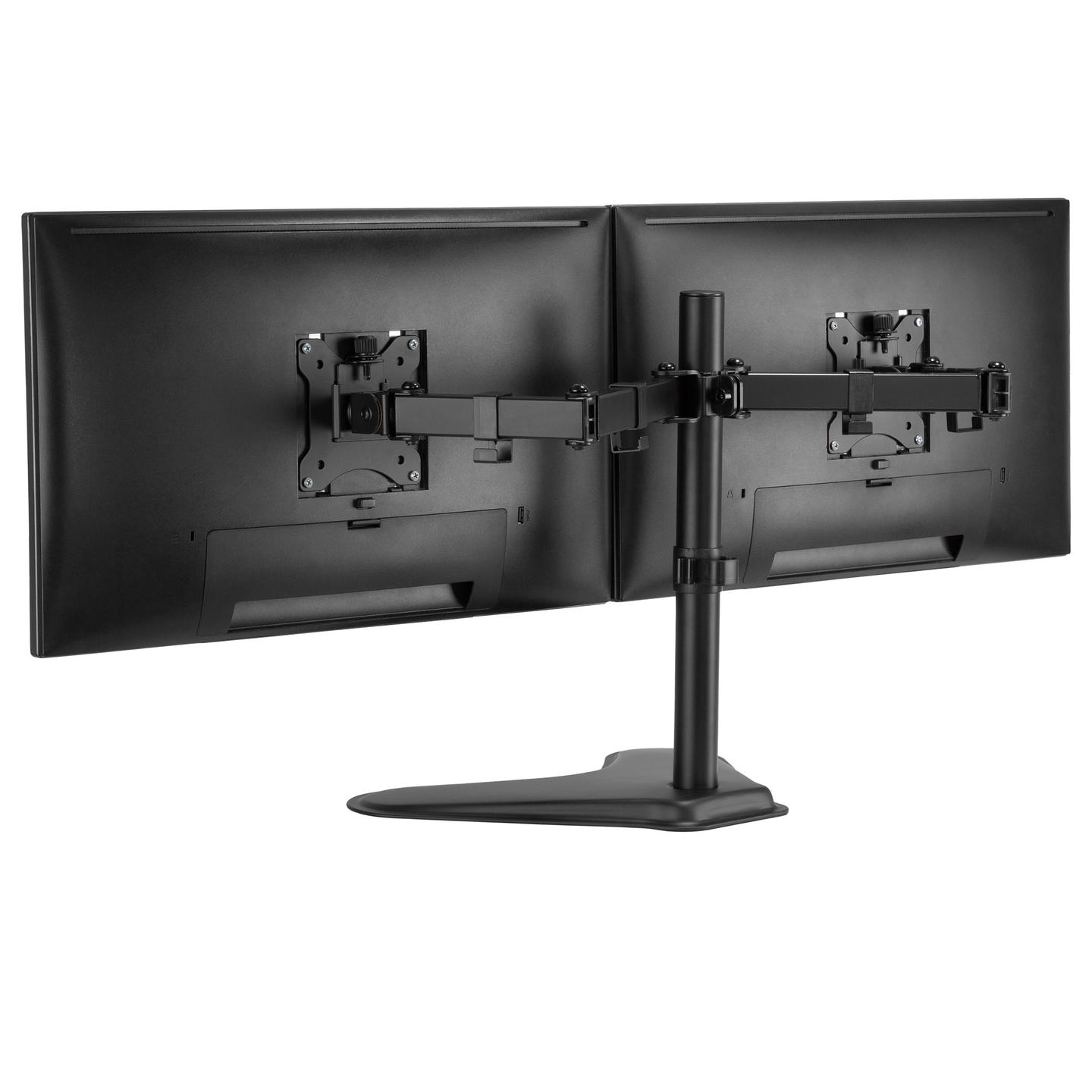 Mbajtëse për Monitor Equip 650123 , 2 Monitorë , 17–32" , deri 8kg për monitor , e rregullueshme , VESA 75x75–100x100 - Zezë - 4