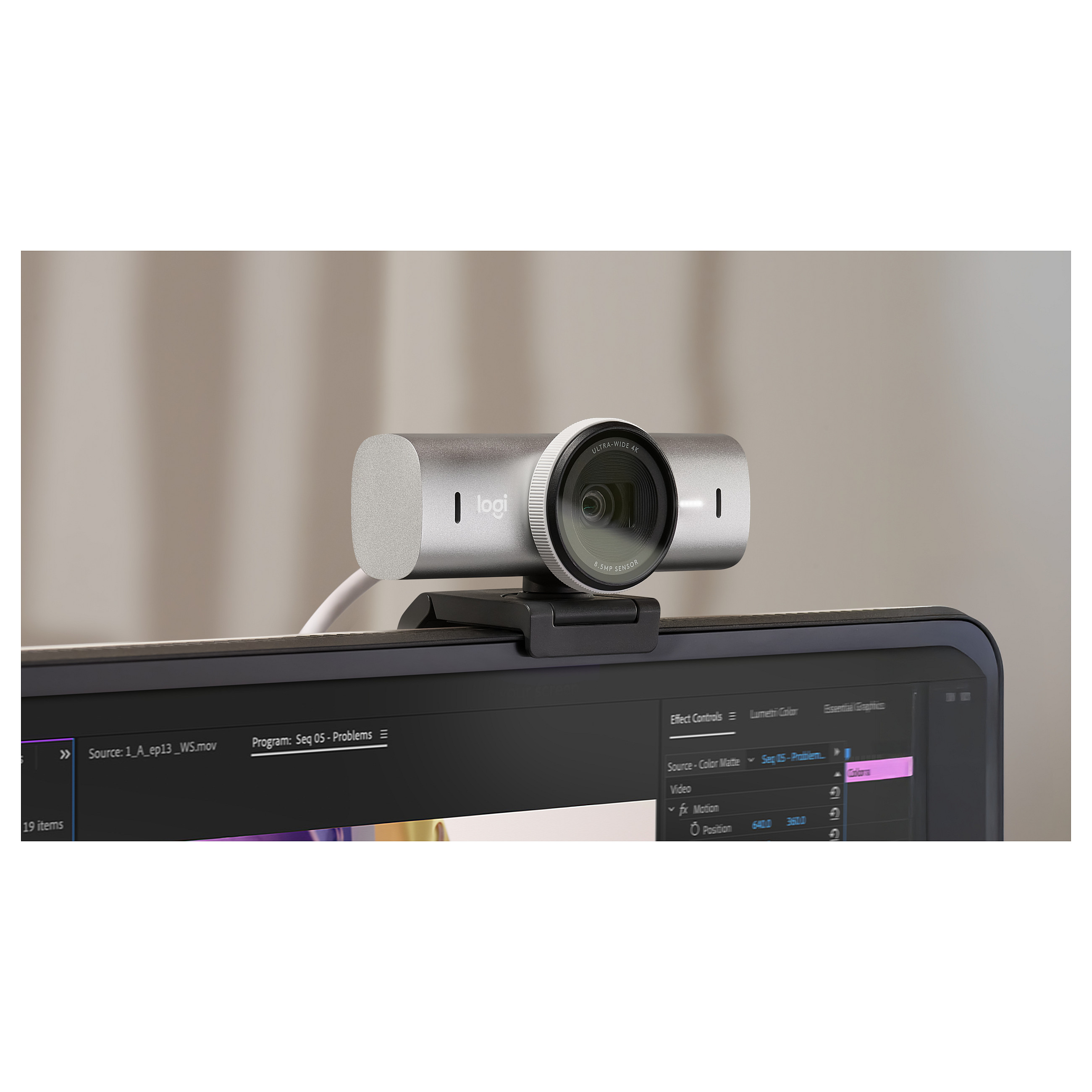 Webcam LOGITECH MX BRIO 3840 x 2160 pixels. 4K Ultra HD. 30 fp / Hiri - 7