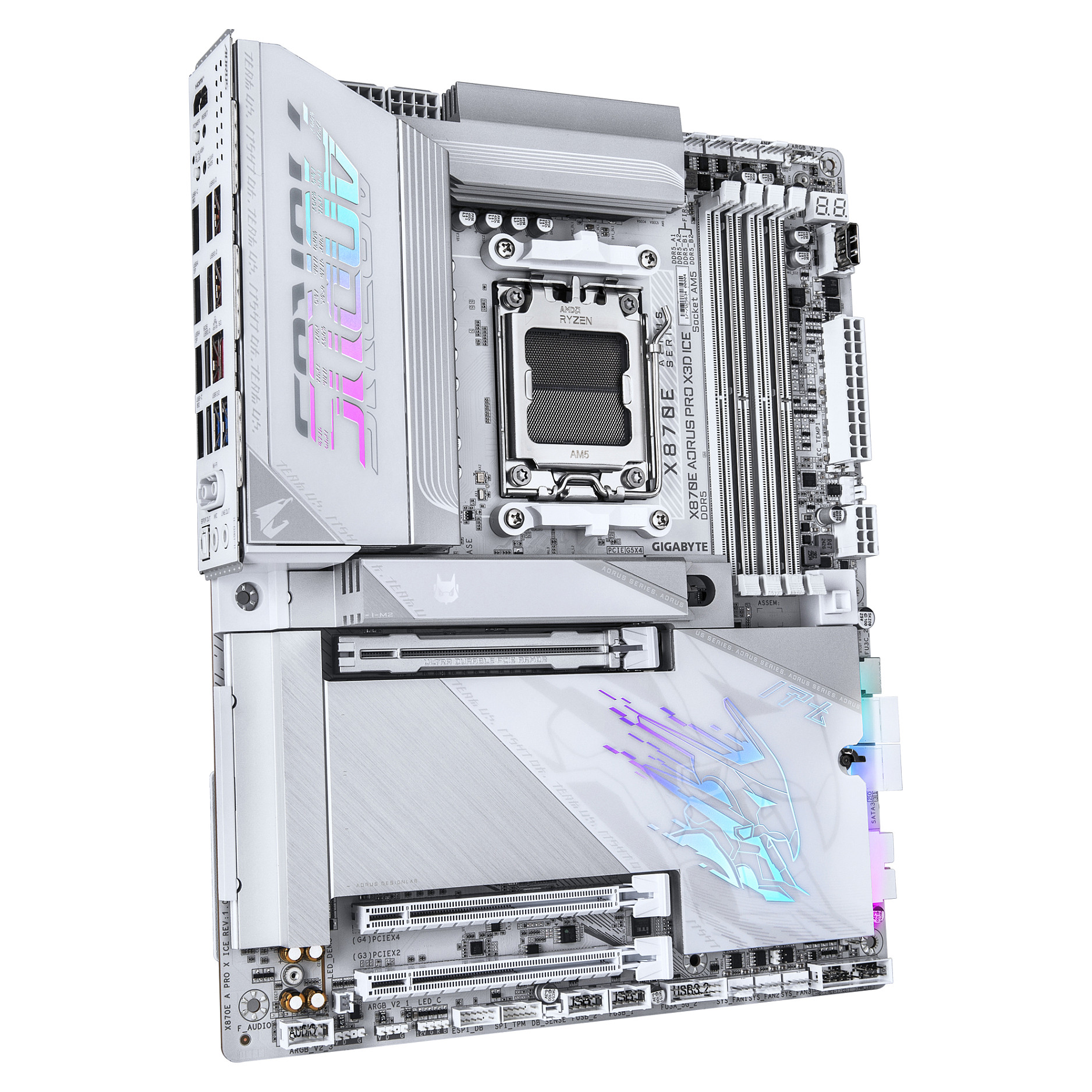 Pllakë Amë AMD AM5 Gigabyte X870E AORUS PRO X ICE / ATX / DDR5 / HDMI+DP - 3