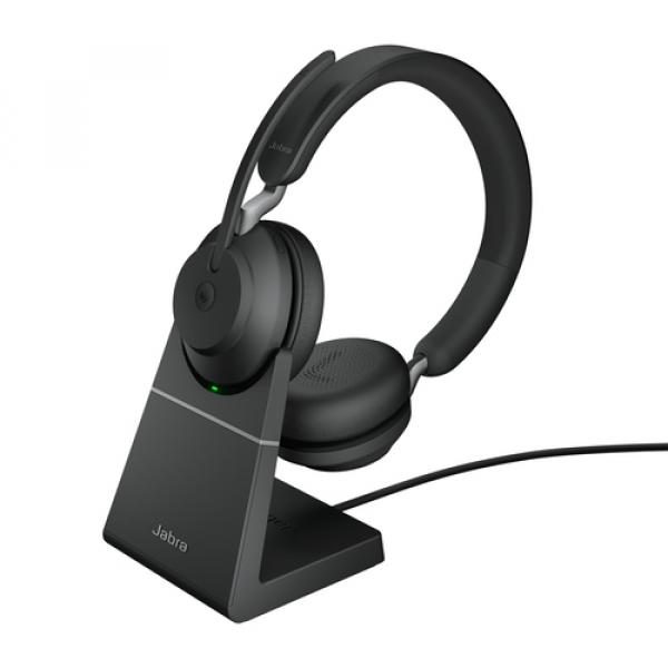 Kufje pa kabllo Jabra Evolve2  65 Link380c MS Stereo Desk Stand / USB‑C - Zezë - 1