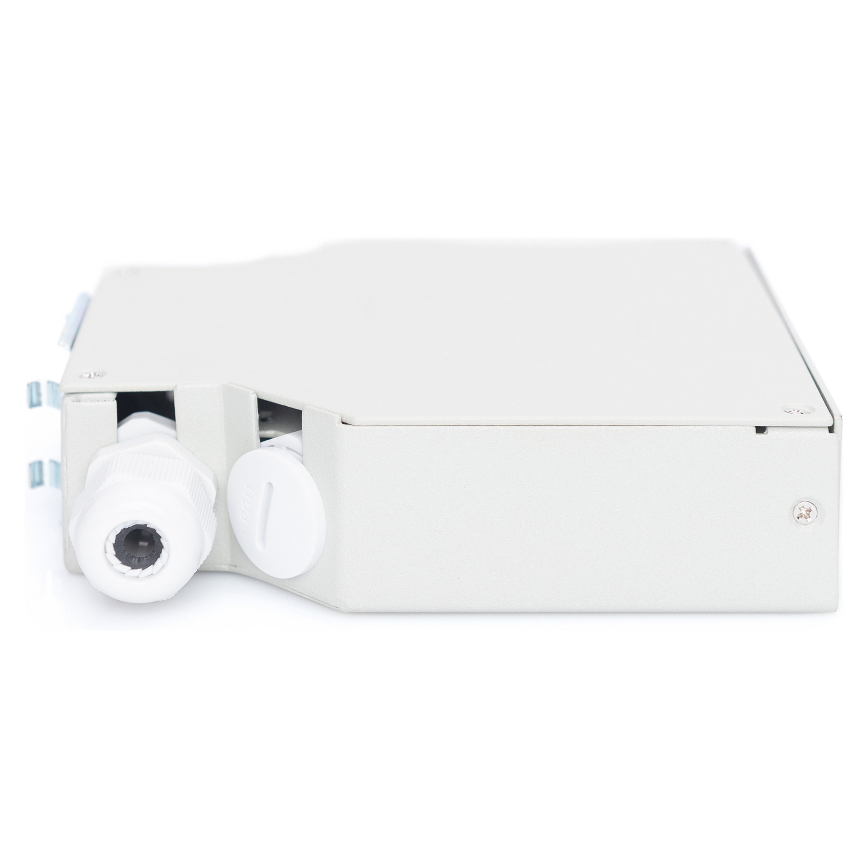 Kuti për Fiber Optike DIGITUS DN-96891 / 8x LC Duplex / Montim DIN / 125 × 130 × 35 mm - Gri - 3
