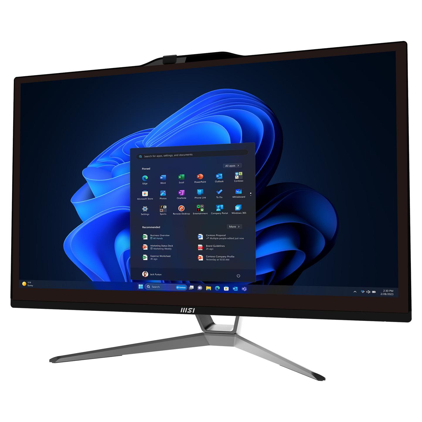 AIO MSI Pro AP222T 14M-428FR, Core i5-14400, 8GB DDR4, 500GB, 21.5" FHD IPS Touch, Intel UHD Graphics 730, Tastierë & Maus - Zezë - 11