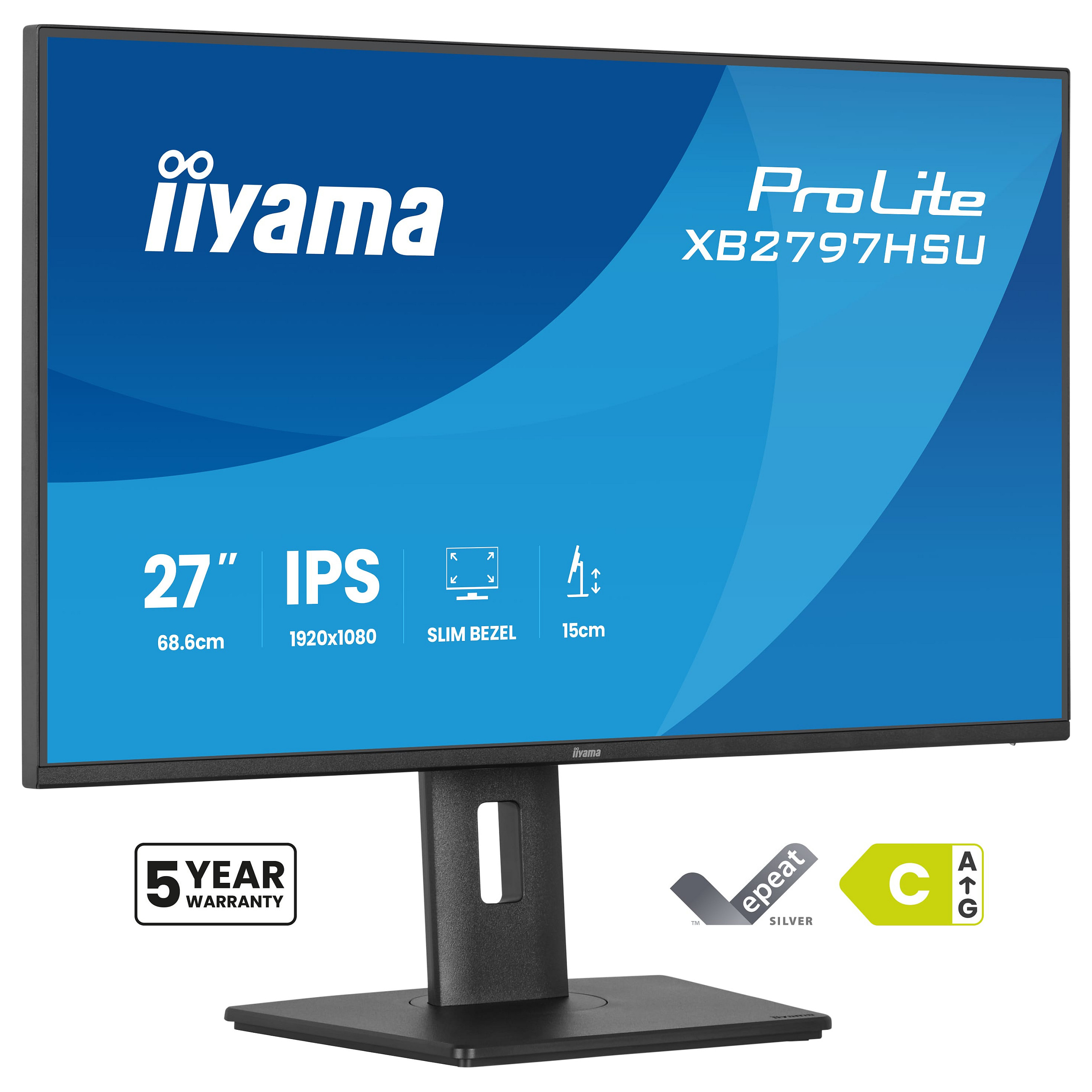 Monitor iiyama ProLite XB2797HSU-B1 / 27"/ Full HD IPS / LED / 120 Hz / 4 ms / HDMI+USB+DP- Zezë - 1