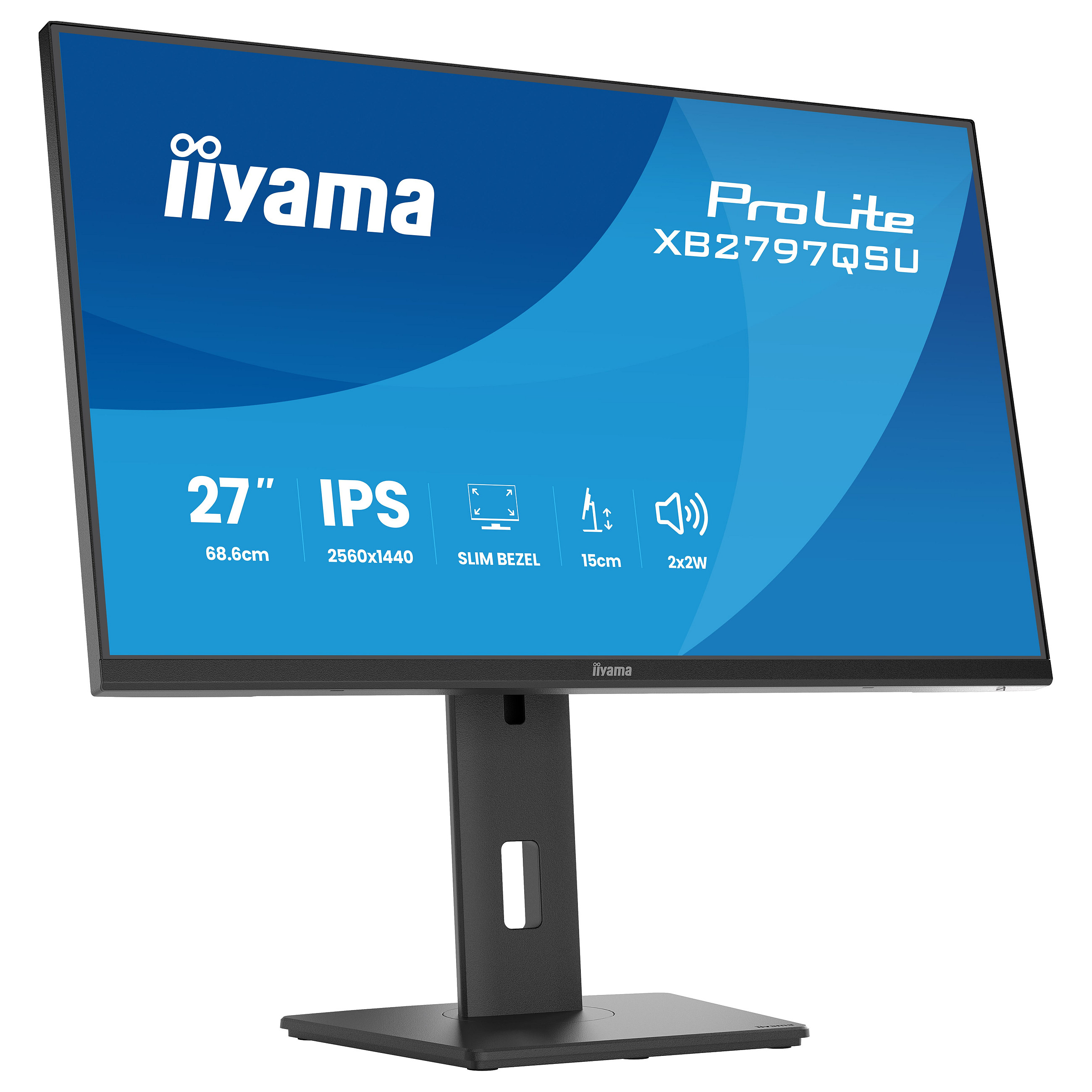Monitor iiyama ProLite XB2797QSU-B1 / 27"/ Quad HD IPS LED / 75Hz / 1ms / HDMI+DP - Zezë - 8