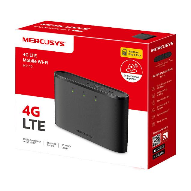 MERCUSYS, MT110, Ruter Portativ, 4G LTE, Wi-Fi 4, N150, Single-Band 2.4GHz, Nano-SIM, Bateri 2200mAh – Zezë - 4