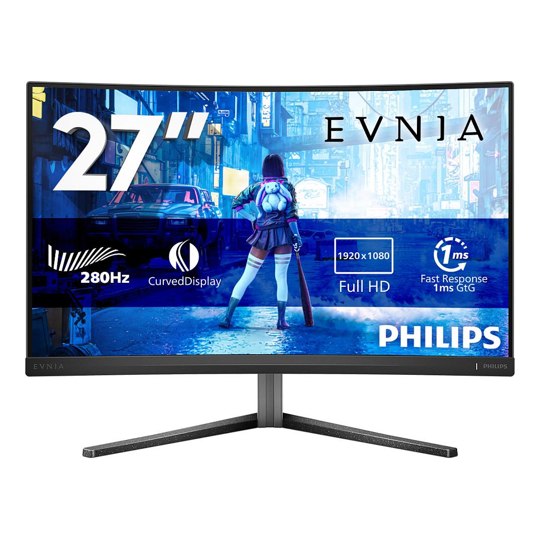 Monitor Gaming Philips Evnia 27M2C5200W/00 / 27″ / FHD Fast VA Curved / 280 Hz / 0.3 ms / DisplayPort + HDMI - Hiri