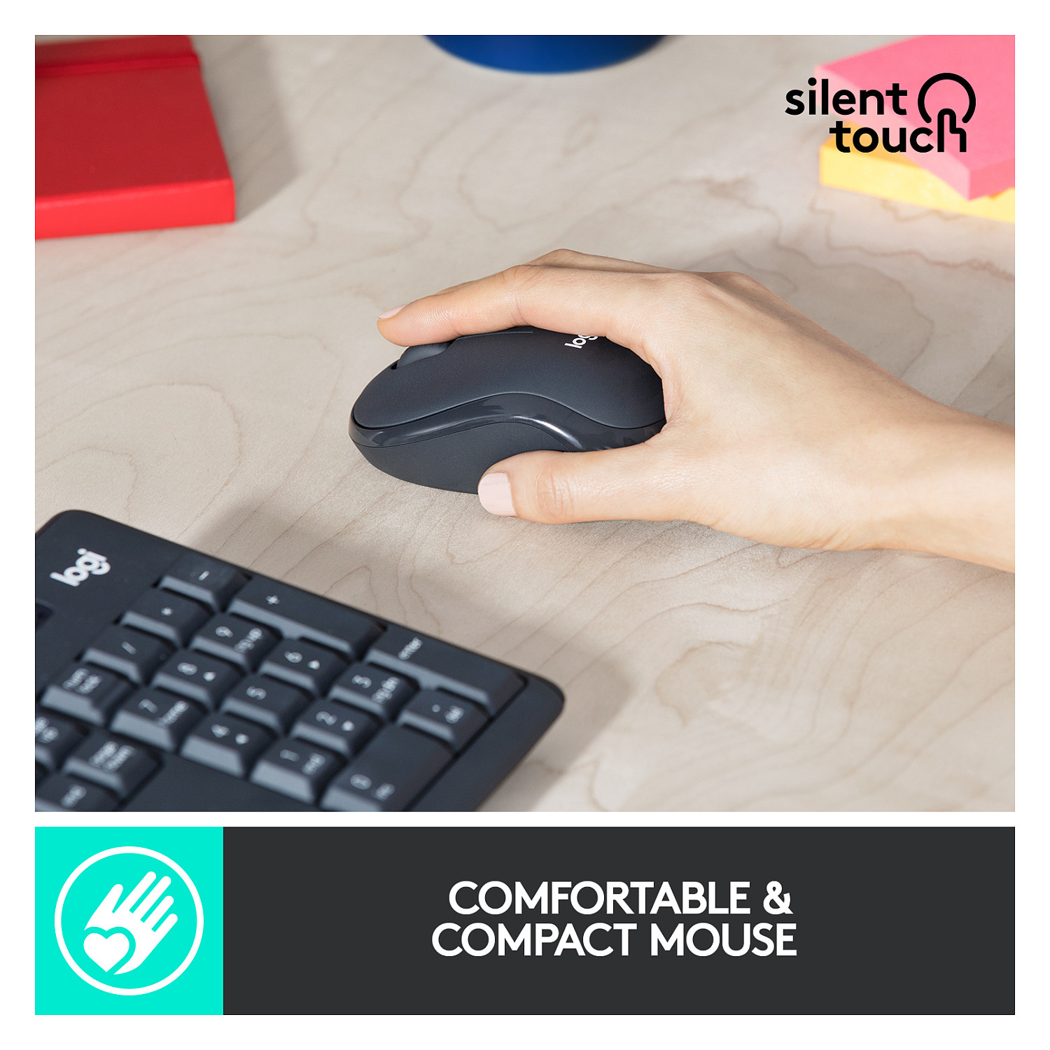 Set Tastierë dhe Maus Logitech MK295 Silent wireless Combo Graphite QWERTY US - 12