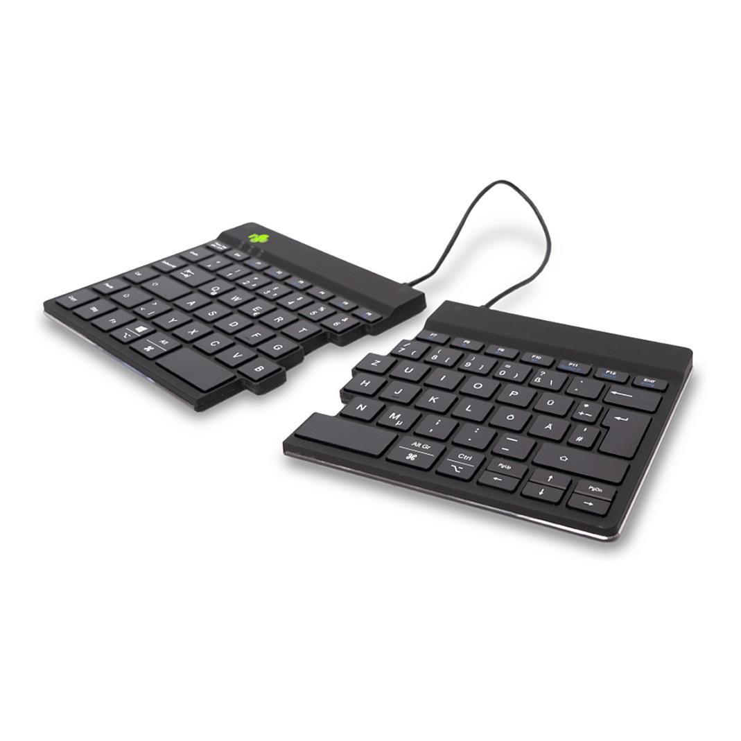 Tastierë pa kabllo R-Go Tools R-Go Split Break / QWERTZ (DE) / Mini / Ergonomike / Scissor / Bluetooth 5.0 / 2.4 GHz / 2 Pjesë – Zezë - 1