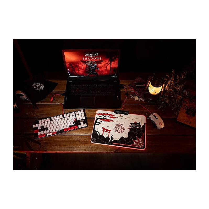 Mauspad Lexip X Ubisoft, Assassin’s Creed Shadows, Hard Surface, LED Backlighting, USB, 35 × 28 cm - Shumëngjyrësh - 5