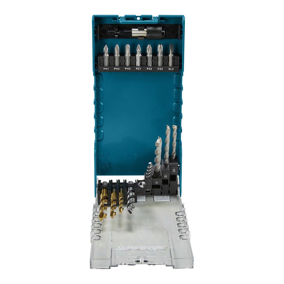 Set Shpuese dhe Maja Makita D-74887, 17 Copë, 5/6/8mm, PH/PZ/SL - Blu/Zezë - 4