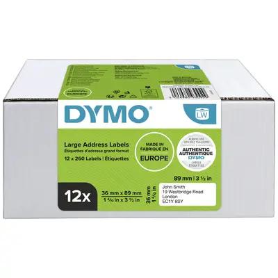 Shirit për Printer 3D Dymo Label LabelWriter 260 / 2093093 / 12-Pack – Bardhë - 1