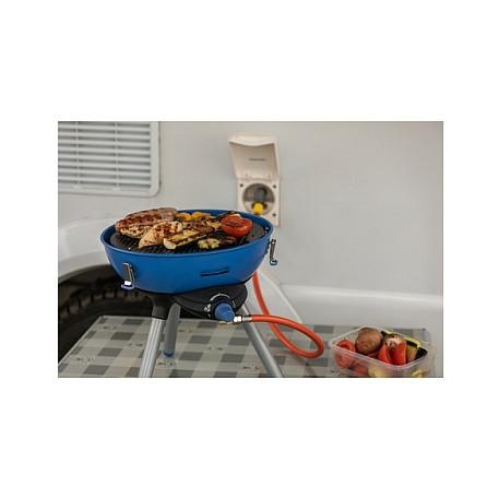 Grill me Gaz CAMPINGAZ Party Grill 400 Caravan Connect, 2kW, 36cm, 1 Djegës, Grill dhe Plancha, Ndezje Piezo - Zezë/Blu/Argjend - 4