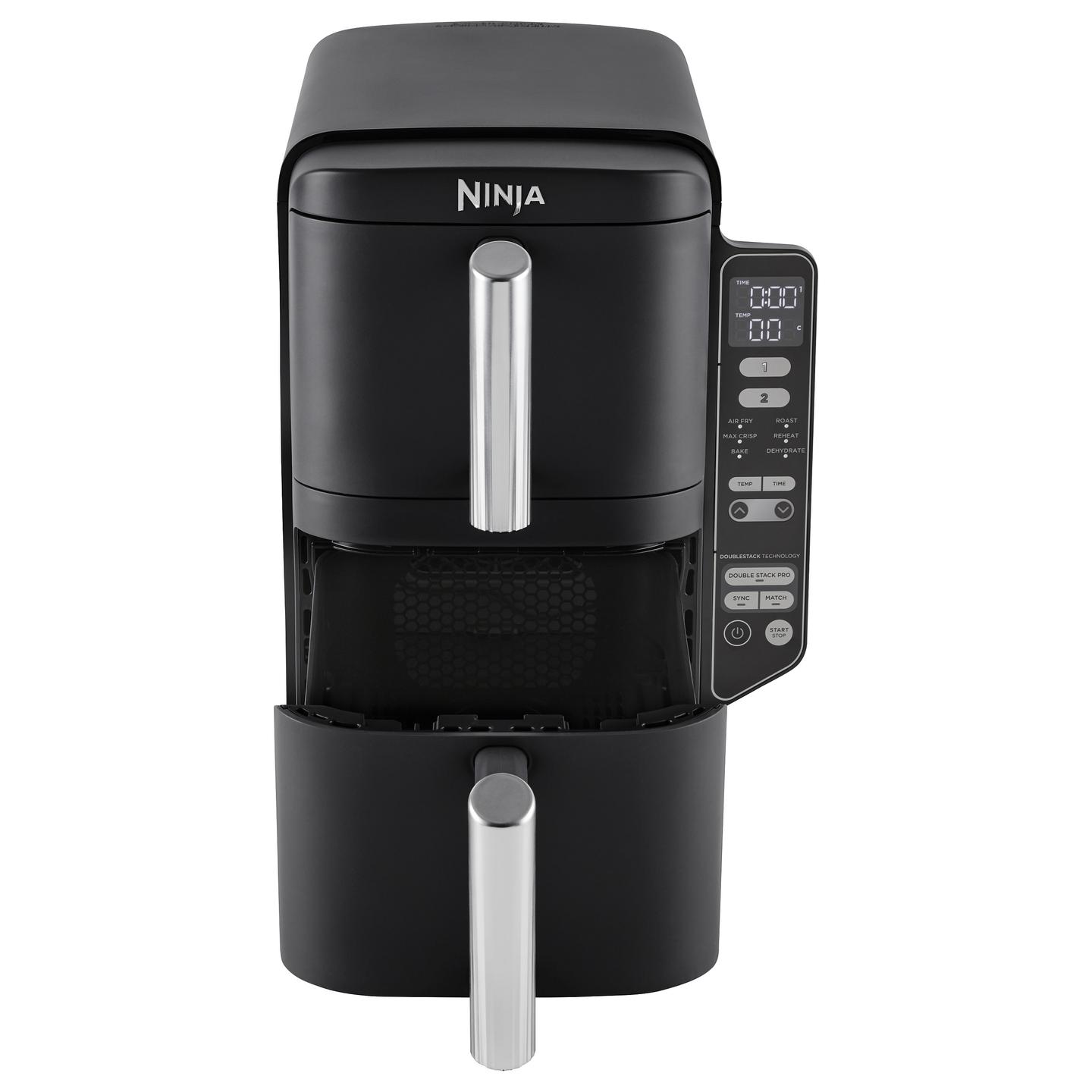 Fryer Vertikal Ninja Double Stack SL300EU, 7,6 L, 2470 W, 2 Kosha nga 3,8 L, 6 Funksione - Zezë - 8