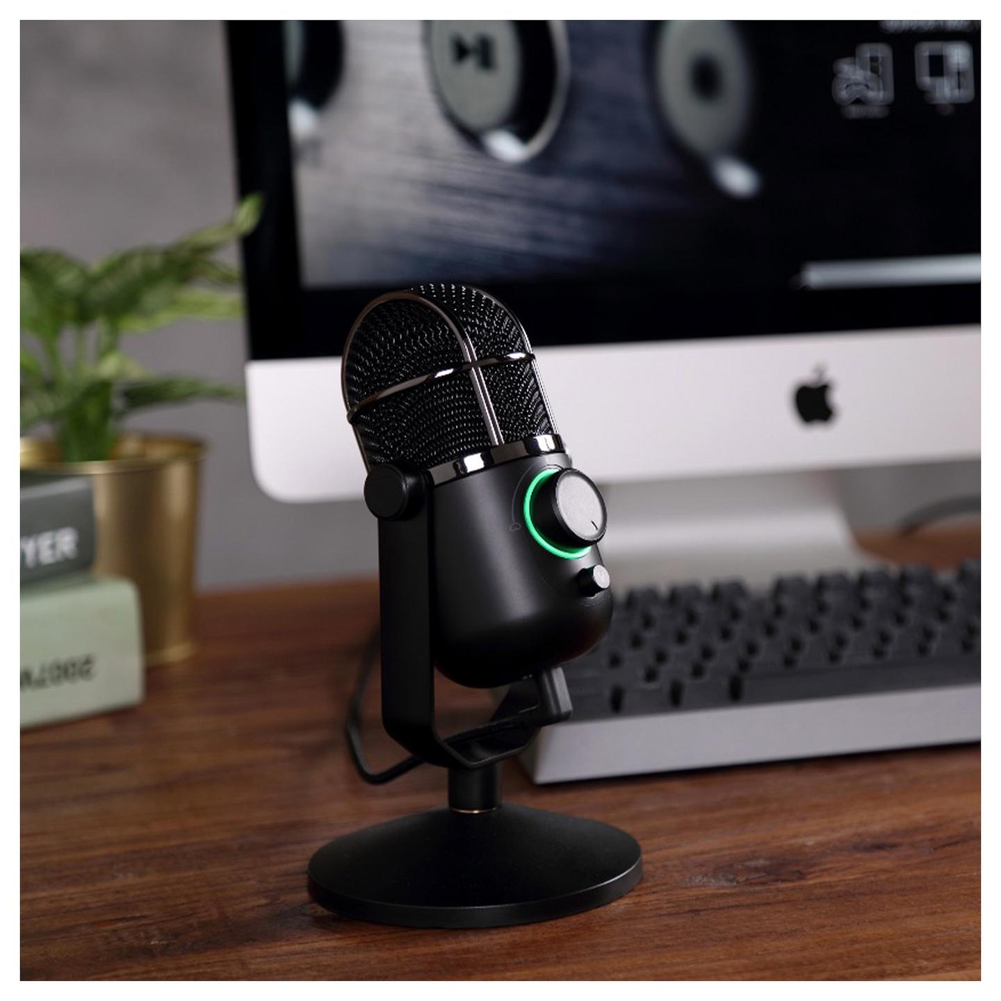 Mikrofon Thronmax Mdrill Dome M3 / USB-C / 48 kHz / 16-bit / 2 Kapsula Kondensatori / 2 Mënyra Regjistrimi / RGB - Zezë - 2