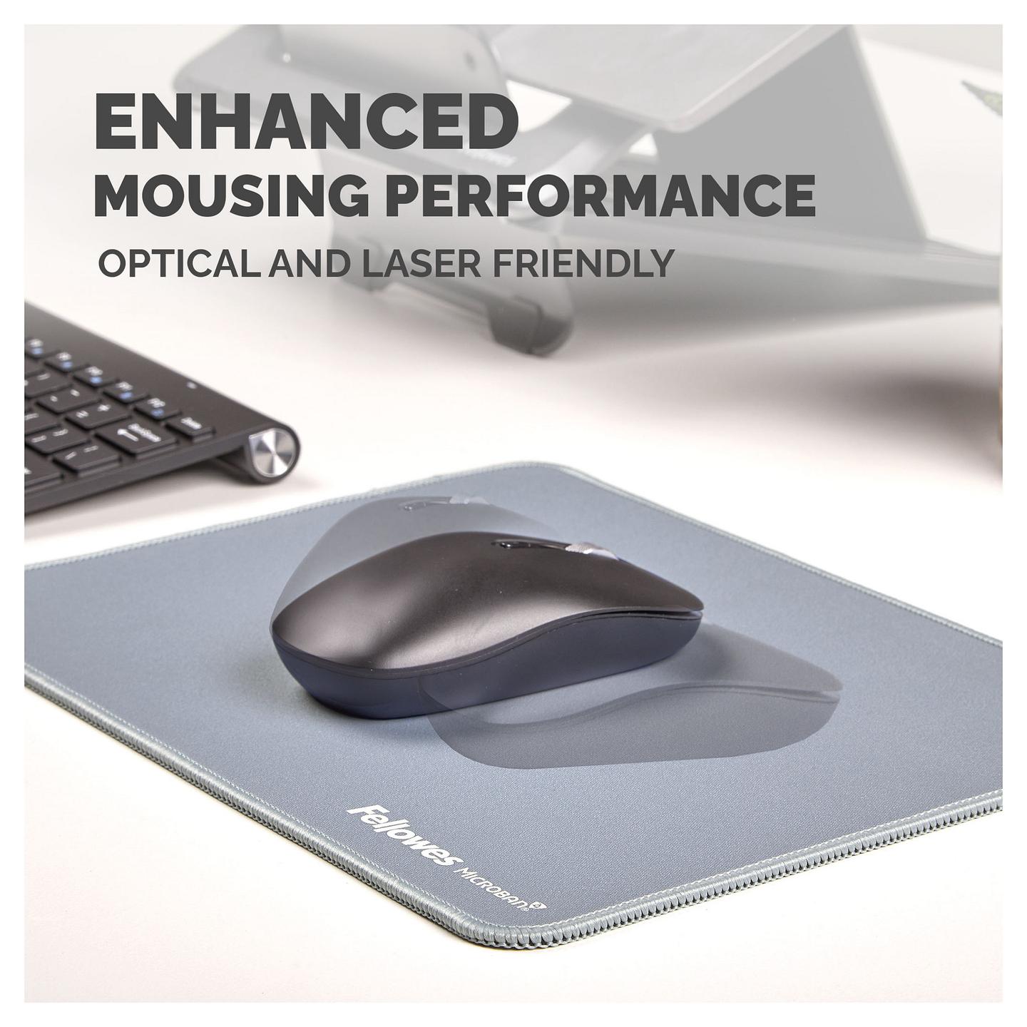 Mauspad Fellowes Breyta XL / 100139317 / 280 × 210 mm / Microban / Bazë kundër rrëshqitjes – Blu - 6