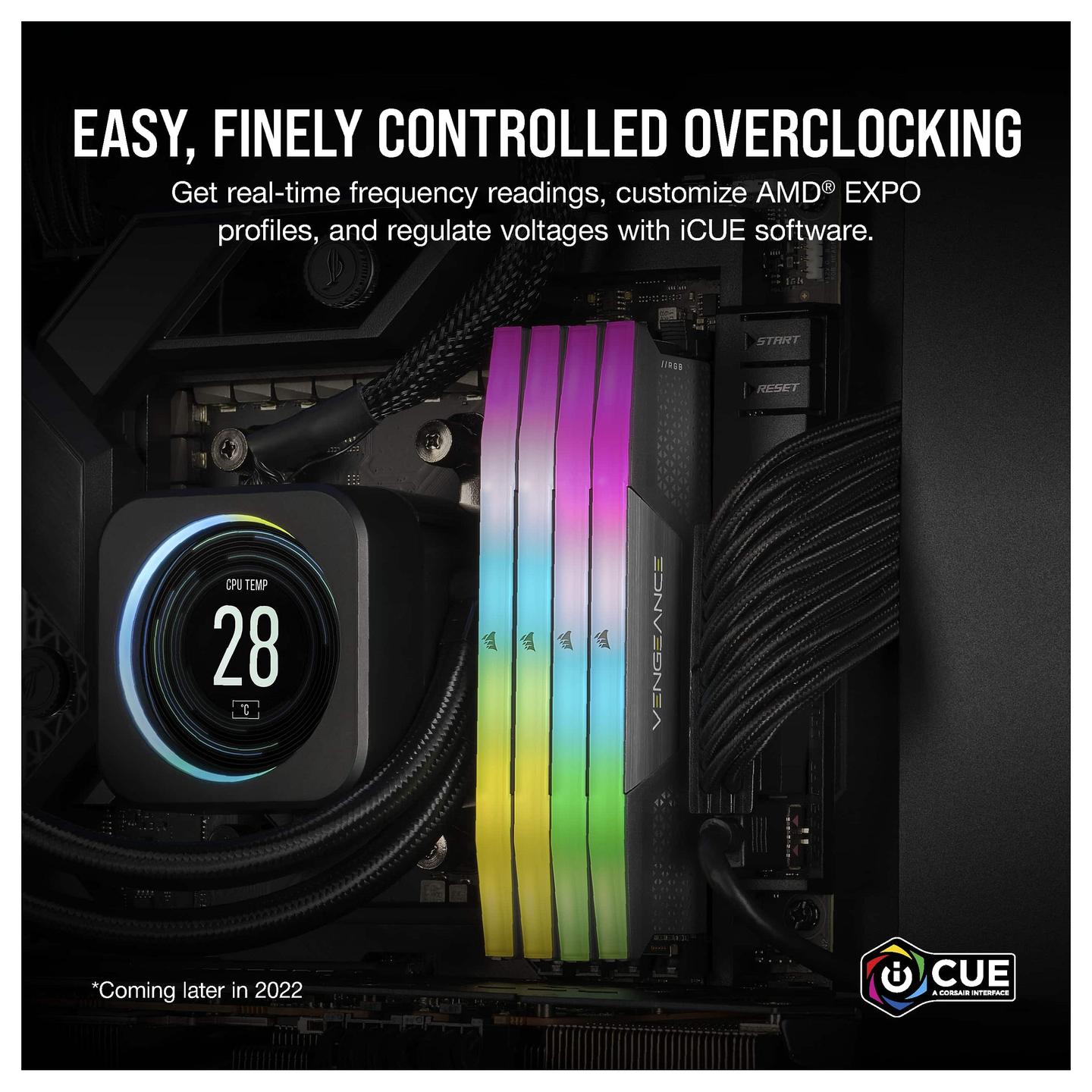 RAM Memorie DDR5 Corsair Vengeance RGB / 32GB (2x16GB) / DIMM / 6000MHz / CL36 / 288-pin - Zezë - 9