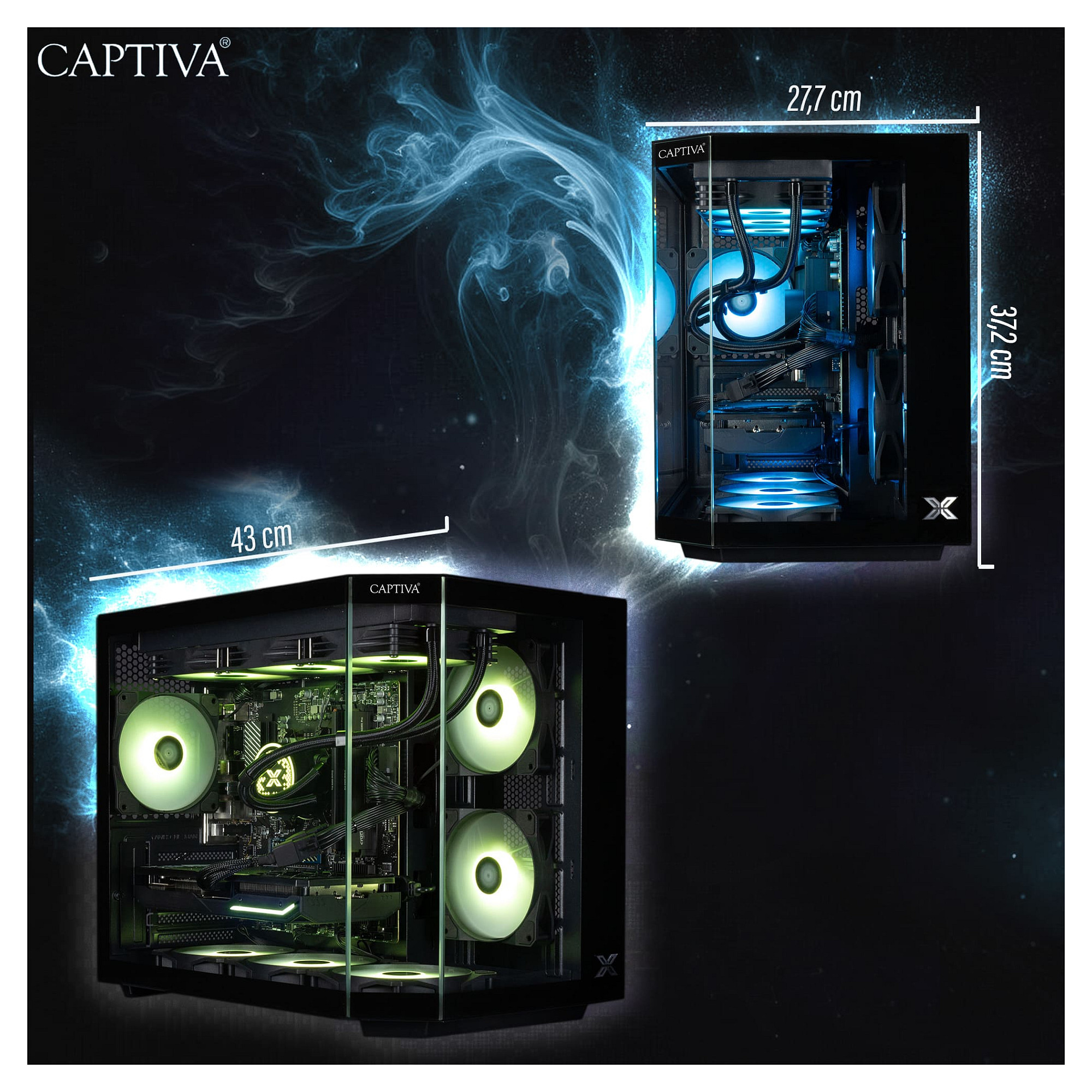 Kompjuter Gaming Captiva Highend Gaming R90-031 / Ryzen 7 5700X / 32GB DDR4 / 1TB / RTX 5070 12GB - Zezë - 7