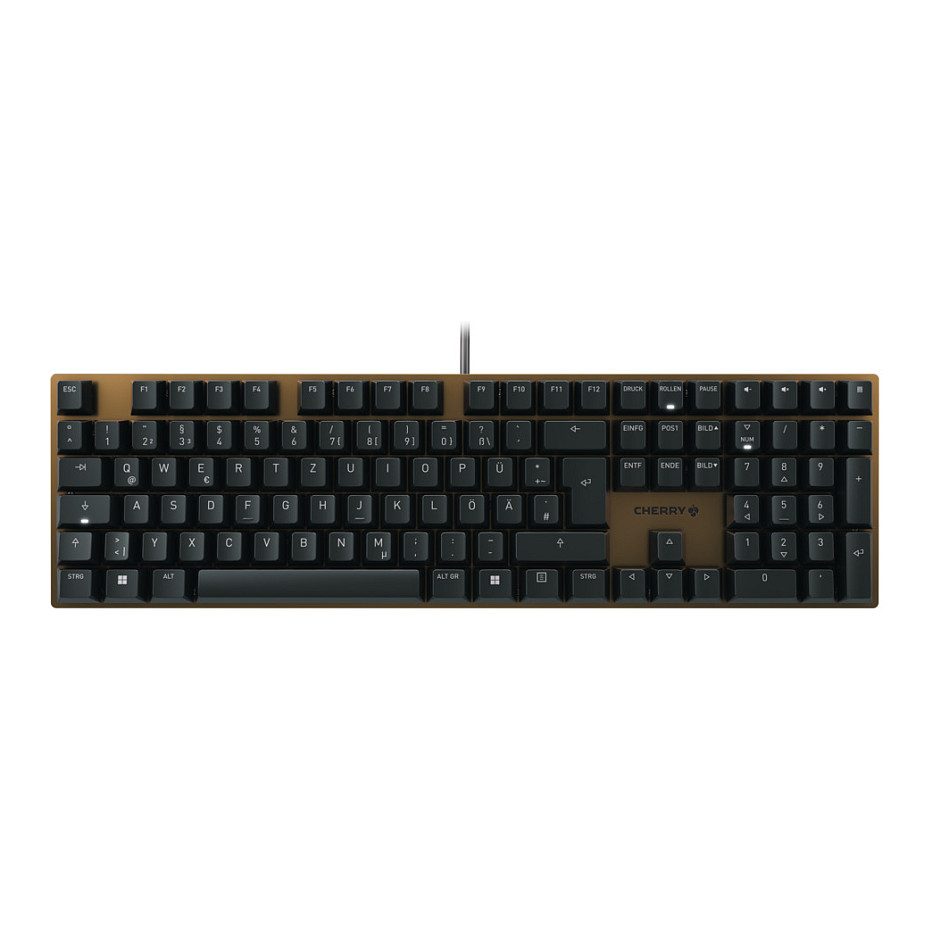 Tastierë me kabllo Cherry Keyboard KC 200 MX MX2A BROWN [DE] e zezë/bronz MX2A BROWN Switch - 1