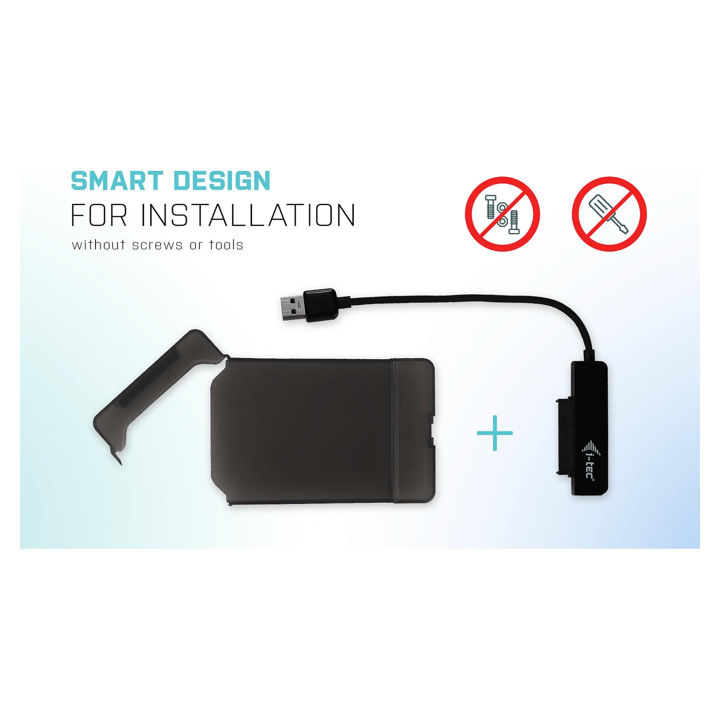 Këllëf i Jashtëm për HDD/SSD i-tec MySafe USB-A Easy 2.5, SATA, USB 3.2 Gen 1, deri në 5 Gbps, 9,5 mm – Zezë - 11