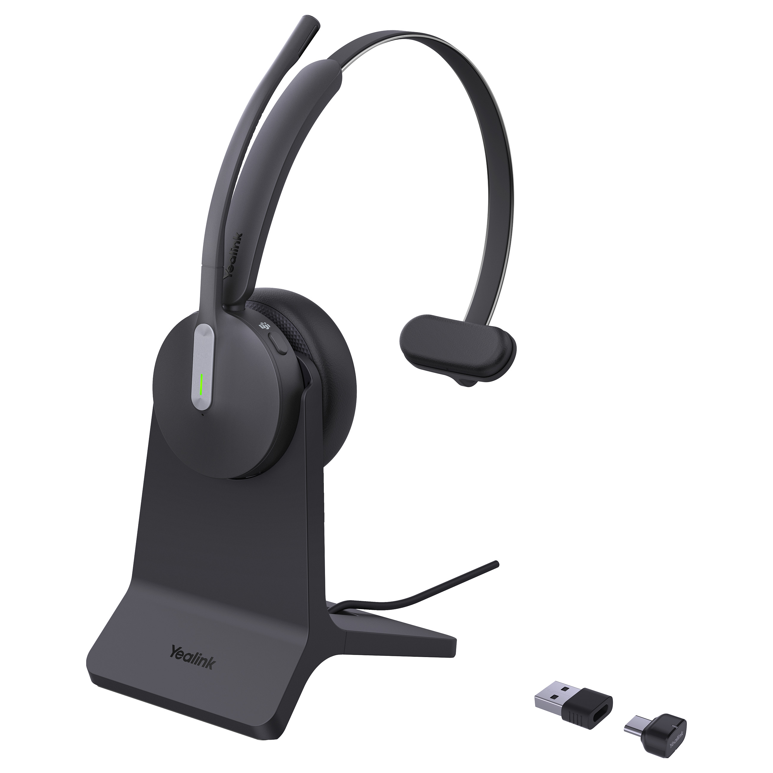 Kufje pa kabllo Yealink BH70 Mono Bluetooth Headset with Charging Stand USB-C/A – Zezë - 1