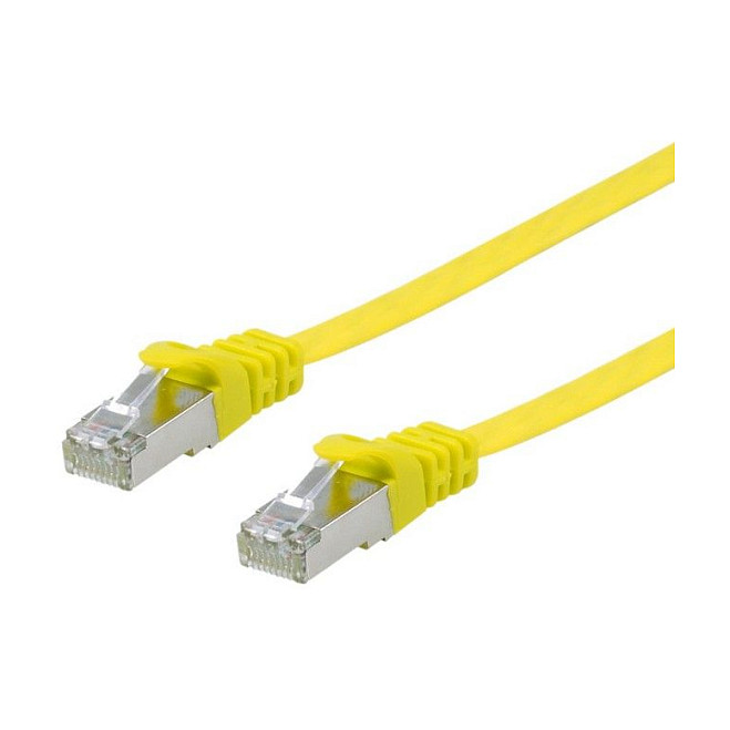 Kabllo për Rrjet Equip Patch Cable Cat6A U/FTP / 2xRJ45 / 0.50m / Verdhë / Flat / LSZH – Polybag - 1