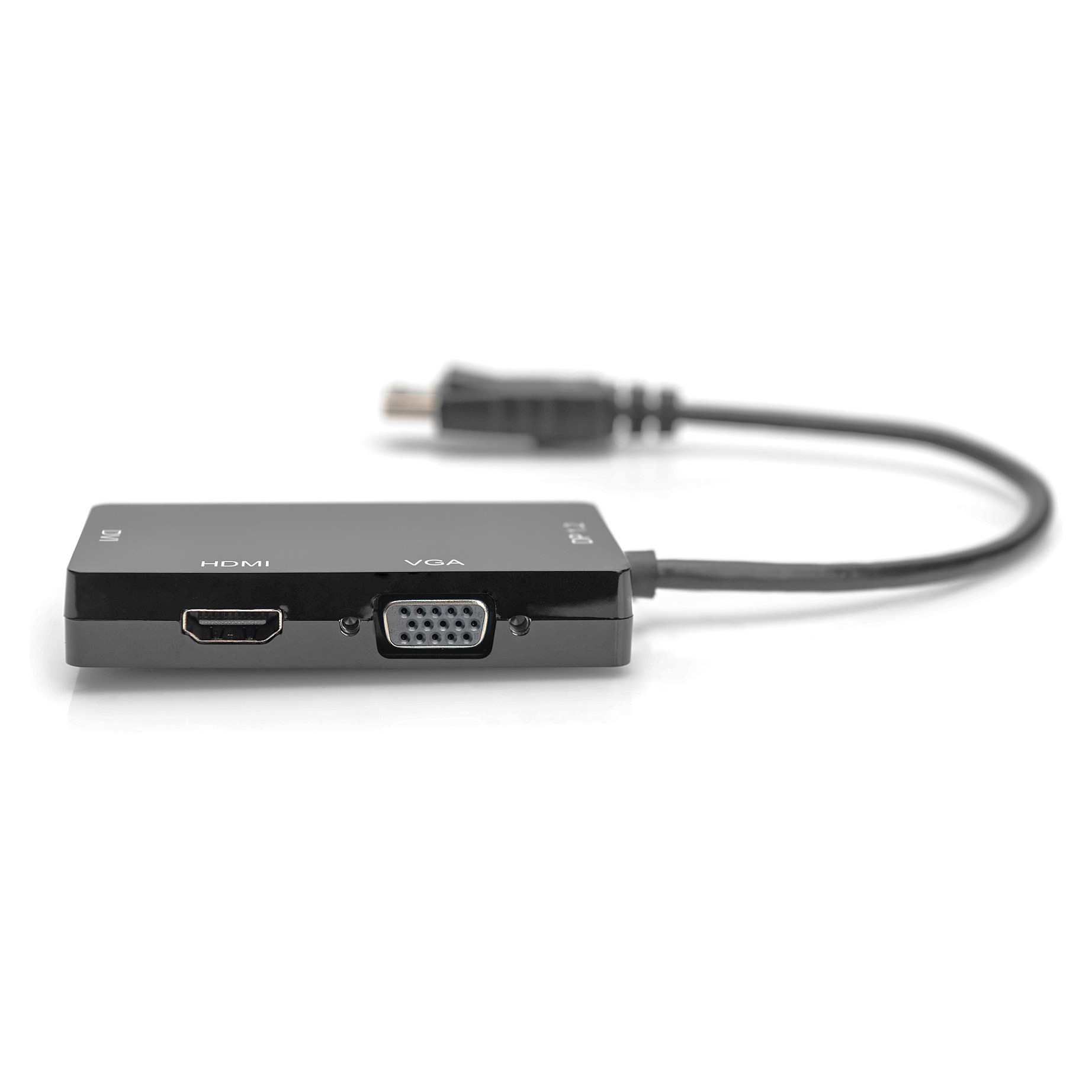 Kabllo Digitus DisplayPort & HDMI, DVI, VGA (ST-BU), 0.2m, 4K UHD, 30Hz, e zezë - 3