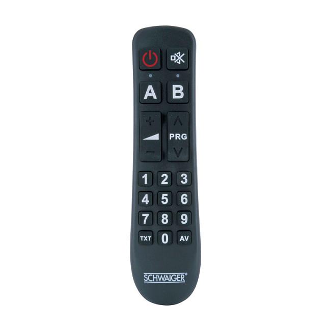 Telekomandë Universale Schwaiger UFB1100 533, 2 në 1, 20 Butona, IR, Funksion Mësimi, 2× AAA - Zezë
