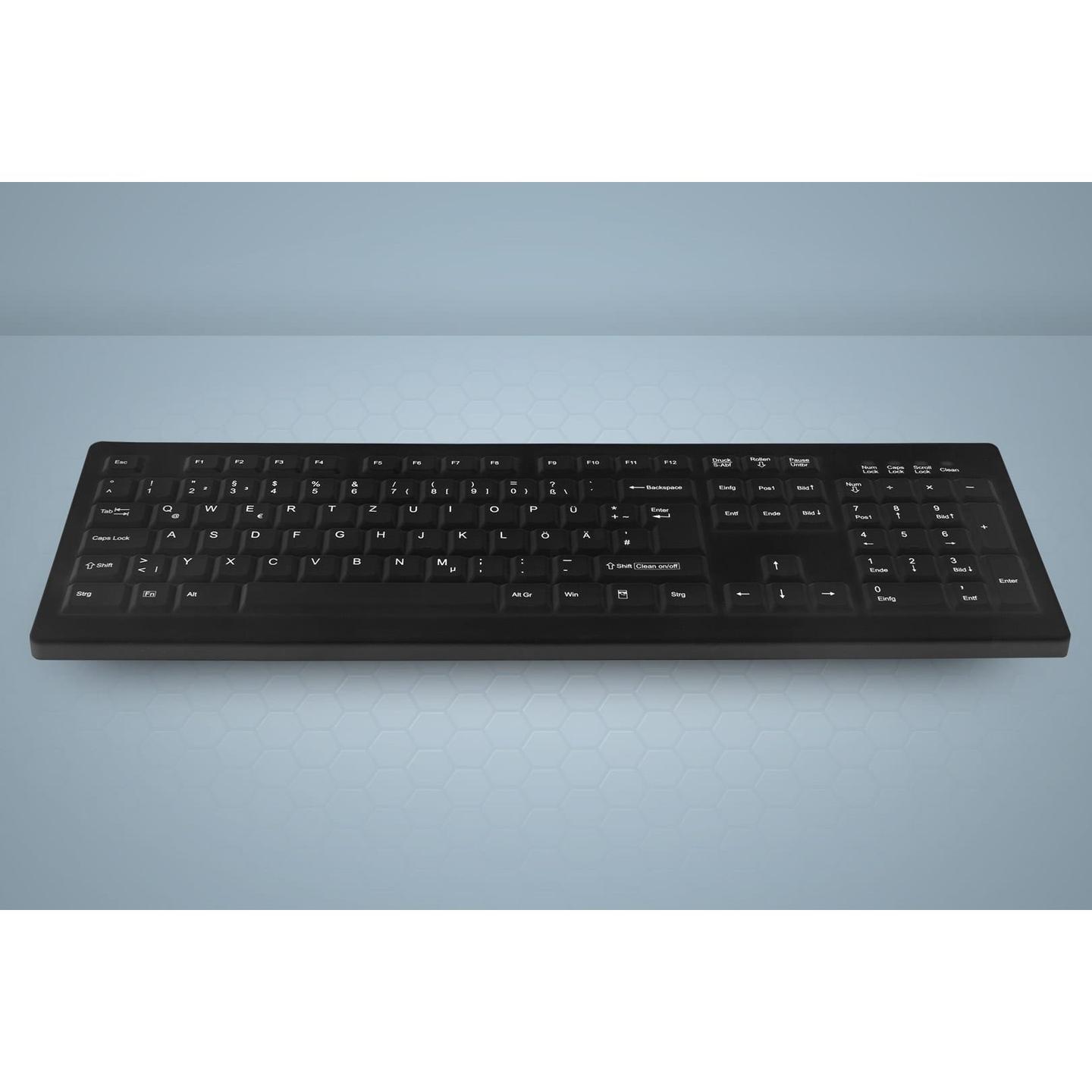 Tastierë Pa kabllo Contour Design Active Key AK-C8100 / Full-Size / Membrane / QWERTZ / RF 2.4 GHz / 105 Taste / Medicale - Zezë - 4