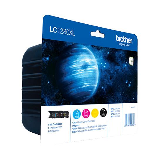 Ink Brother LC1280XL Value Pack, 4 copë, 2400 faqe zezë, 1200 faqe për ngjyrë - Shumëngjyrëshe - 2