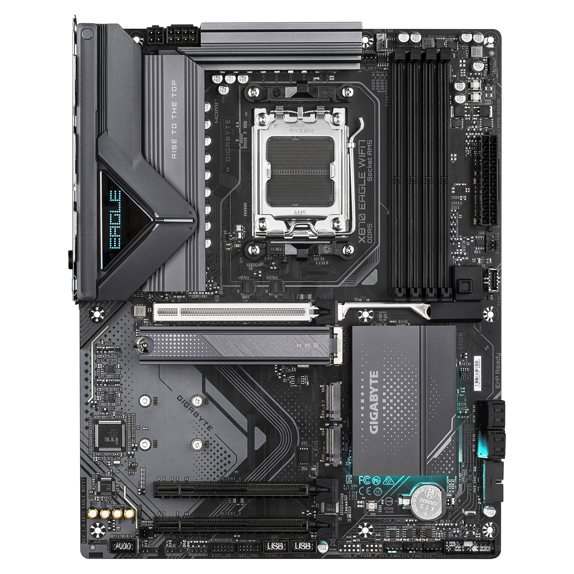 Pllakë Amë AMD AM5 Gigabyte X870 EAGLE WIFI7 / ATX / DDR5 / HDMI - 2