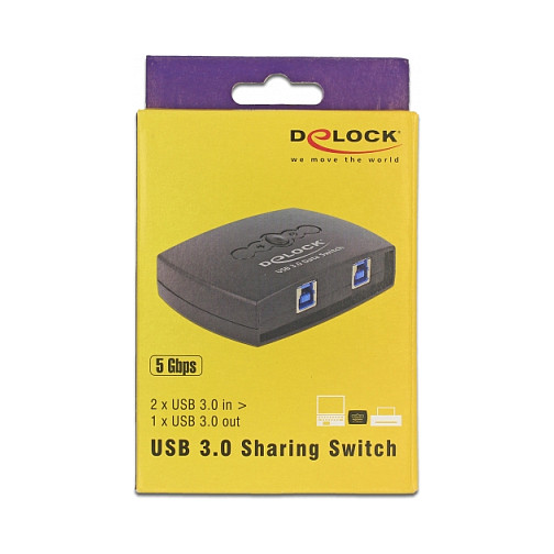 Switch USB Sharing / DELOCK USB 3.0 / 2→1 - Zezë - 4